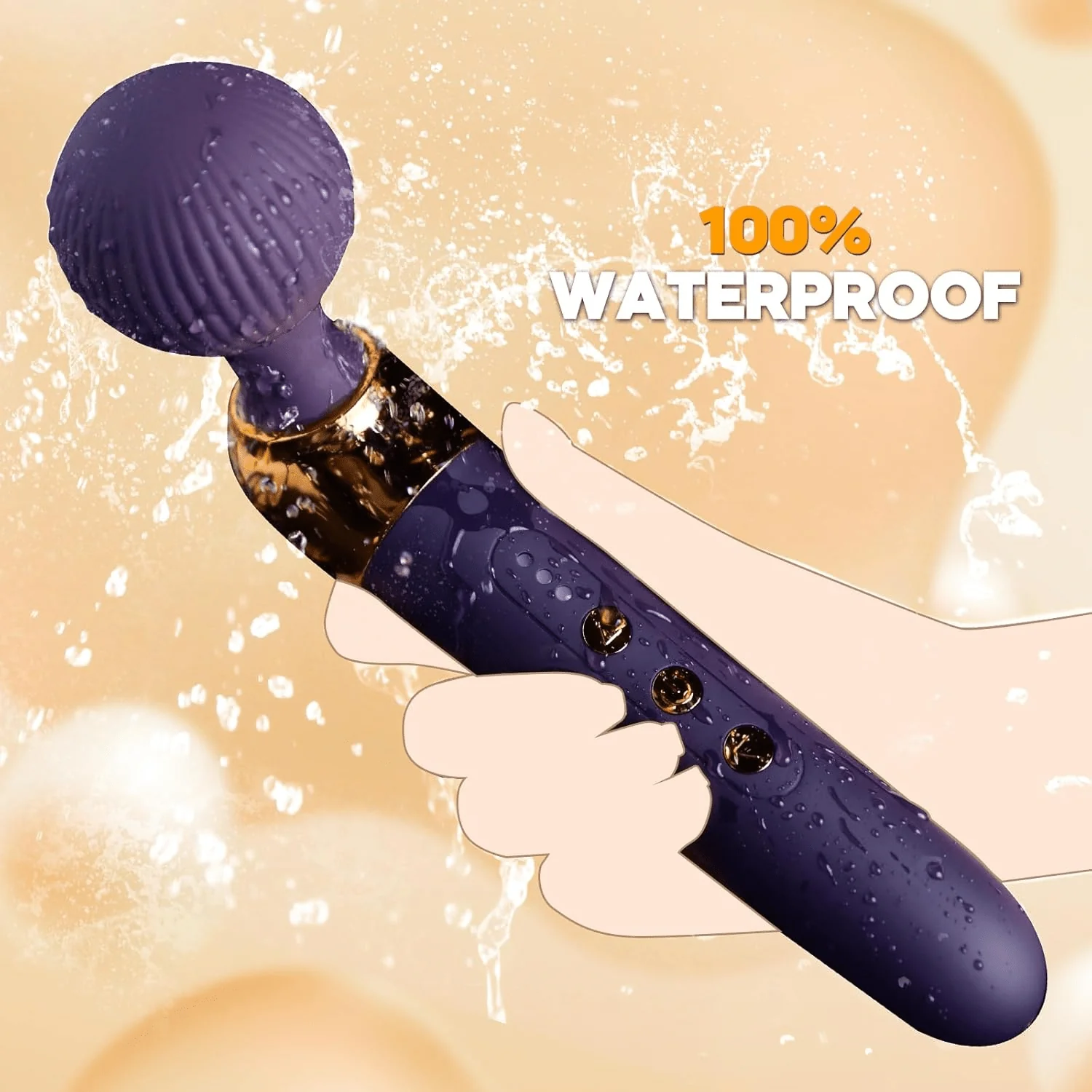 AnglePulse Tilted Head Wand Vibrator 10 Modes Rechargeable - Image 2