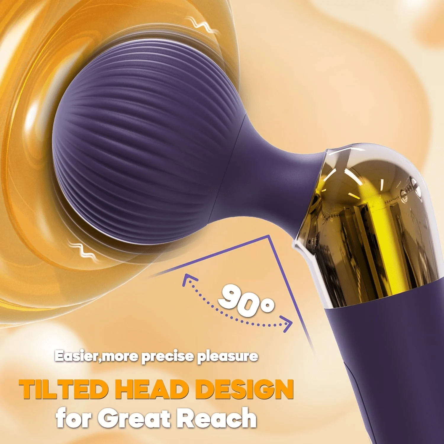 AnglePulse Tilted Head Wand Vibrator 10 Modes Rechargeable - Image 6