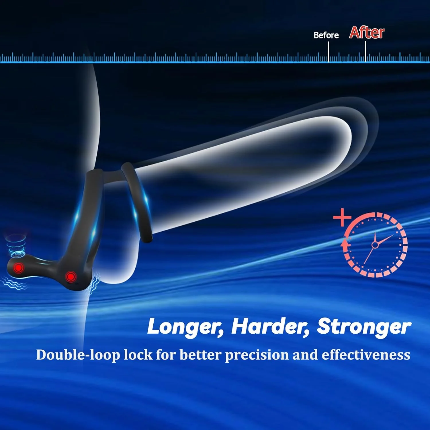 TitanVibe Vibrating Cock Ring with Taint & Ball Stimulator - Image 6
