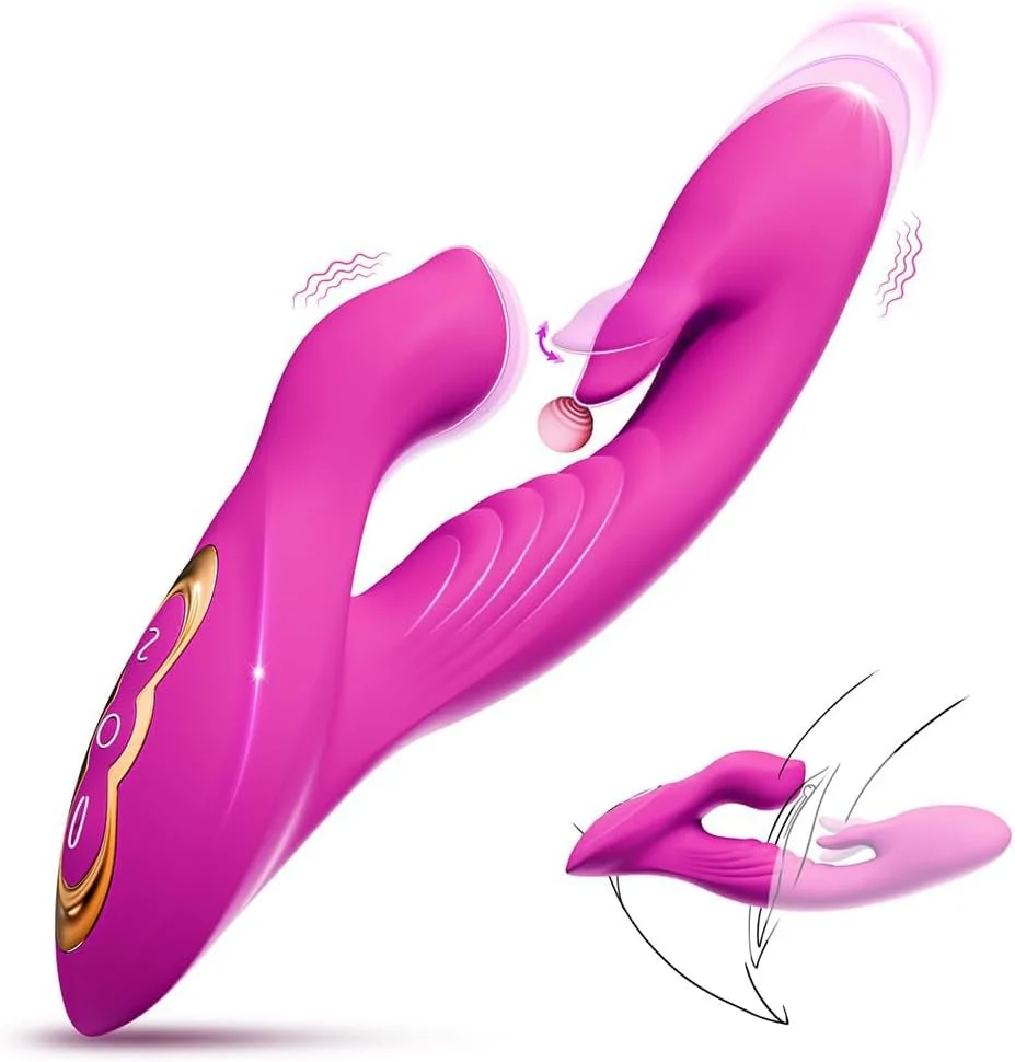 LickThrust Tongue Rabbit Vibrator Flapping 10 Modes Waterproof