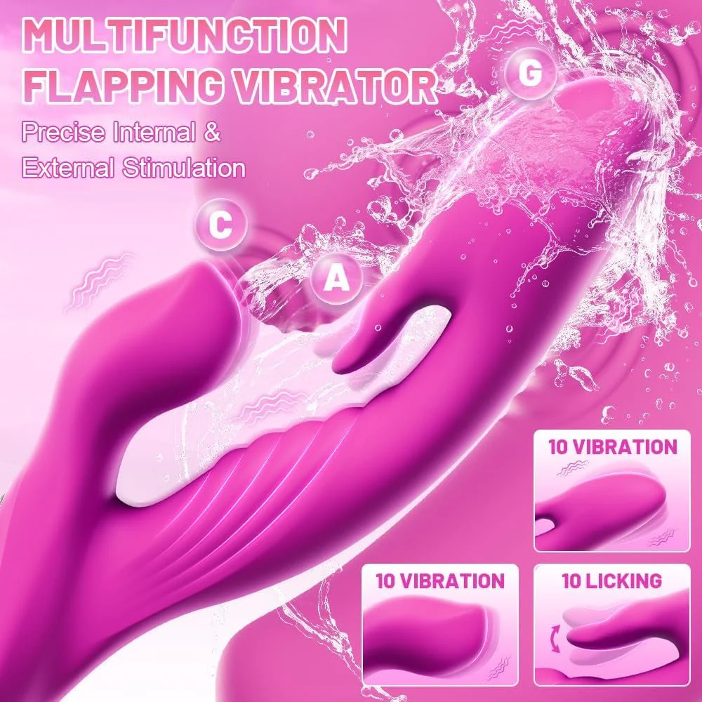 LickThrust Tongue Rabbit Vibrator Flapping 10 Modes Waterproof - Image 2
