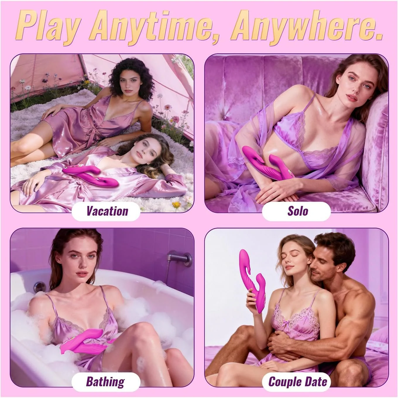 LickThrust Tongue Rabbit Vibrator Flapping 10 Modes Waterproof - Image 4