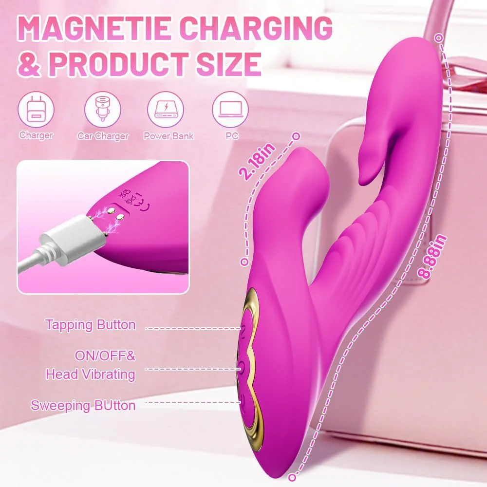LickThrust Tongue Rabbit Vibrator Flapping 10 Modes Waterproof - Image 6