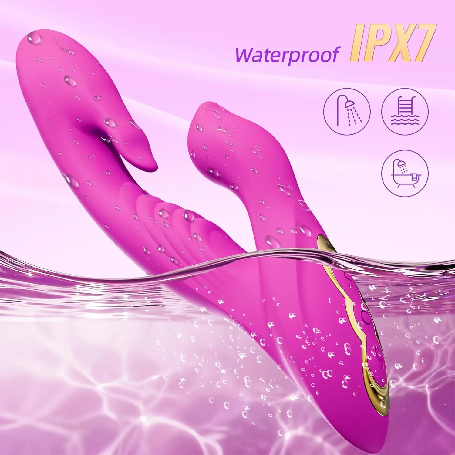 LickThrust Tongue Rabbit Vibrator Flapping 10 Modes Waterproof - Image 7