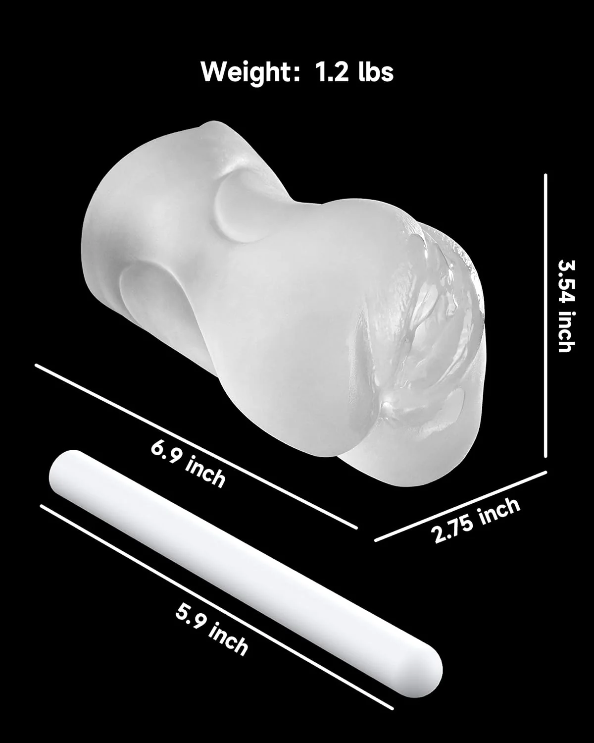 TrinityTouch Realistic Transparent Pleasure Doll Masturbator - Image 4