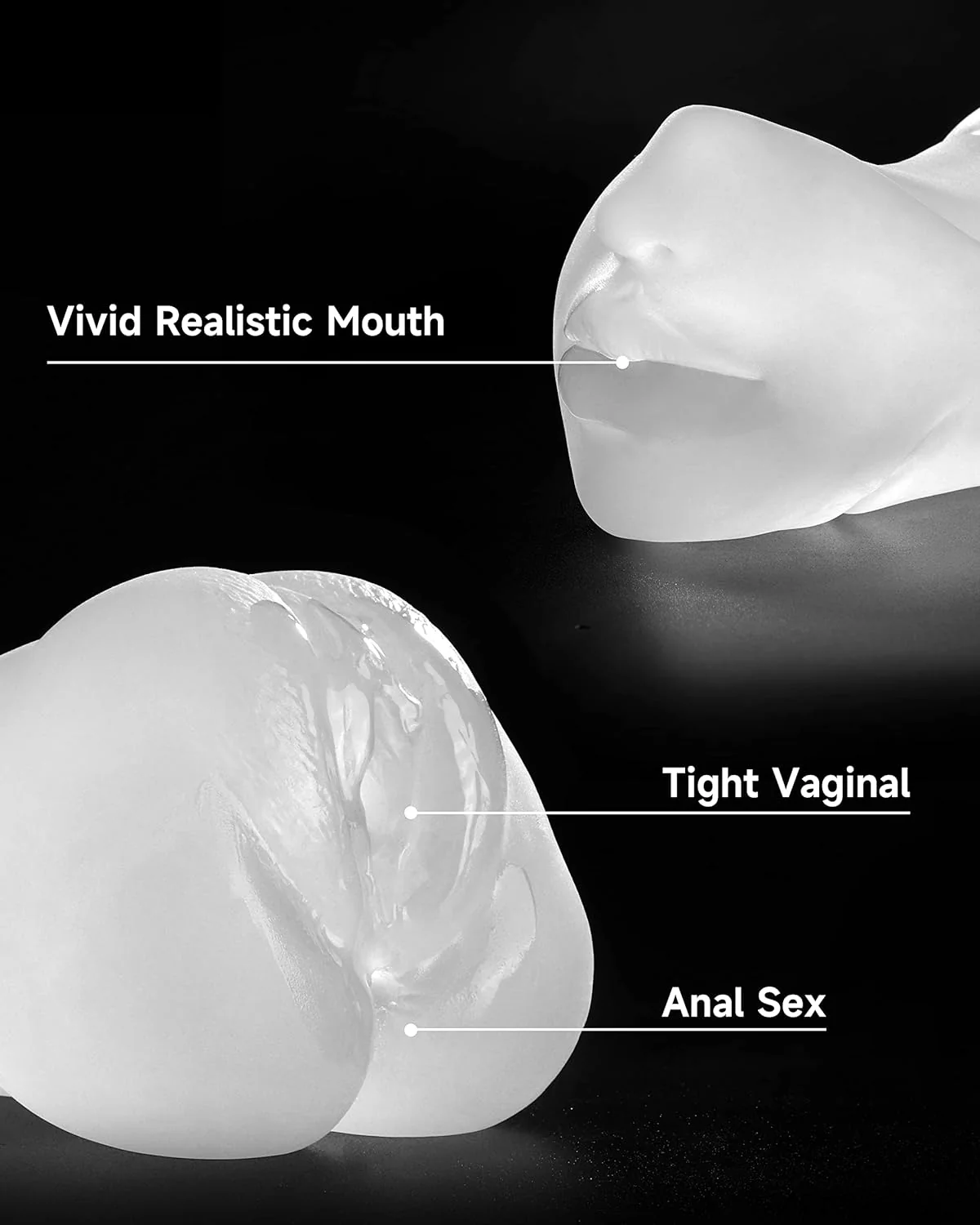 TrinityTouch Realistic Transparent Pleasure Doll Masturbator - Image 6