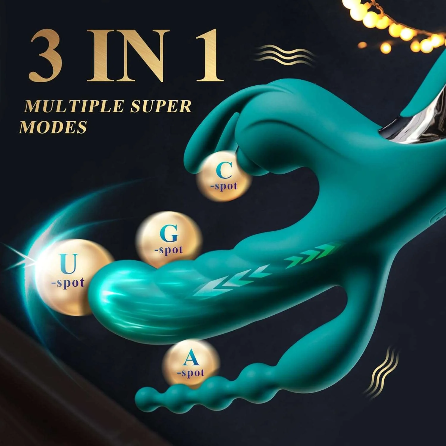 Nimbus Tri-Action Anal Beads and Clit Rabbit Vibrator - Image 5