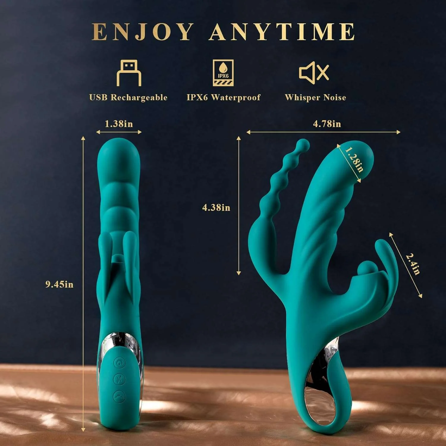 Nimbus Tri-Action Anal Beads and Clit Rabbit Vibrator - Image 6