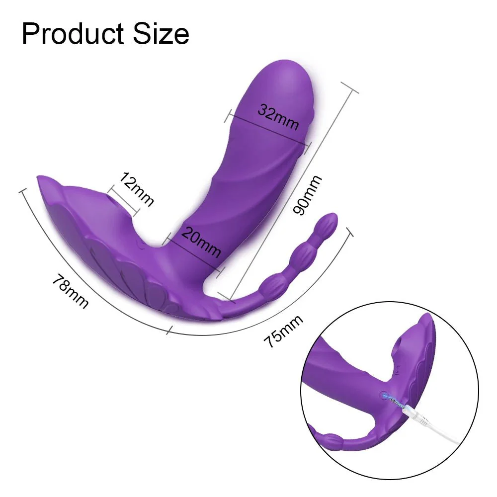 TriplePulse Anal Beads Clit Massage Dildo Vibrator - Image 7