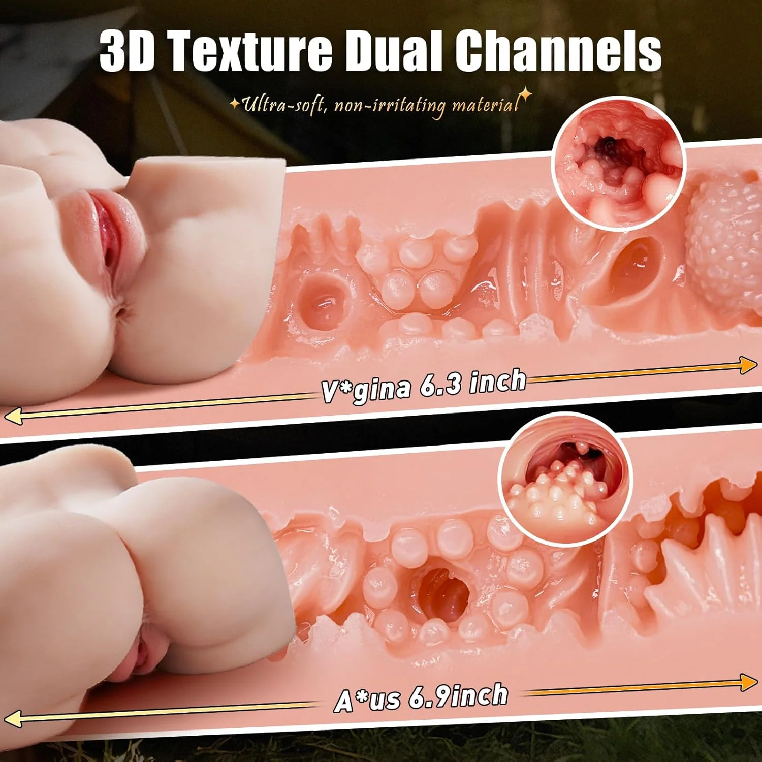 AeroGripX Realistic 7.8LB Dual Channel Stroker Sex Doll - Image 5