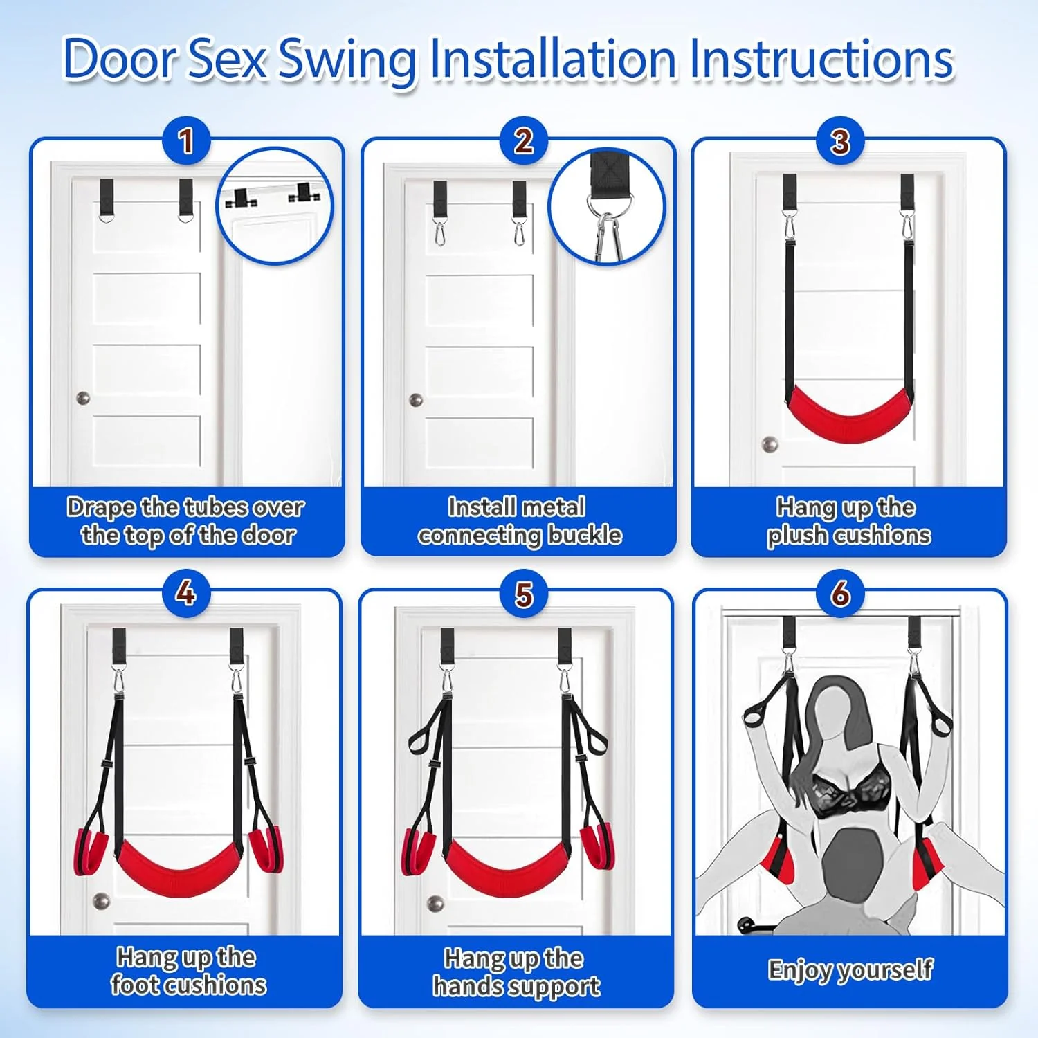 VortexSpin 360° Ceiling BDSM Swing 800lb Adjustable - Image 3