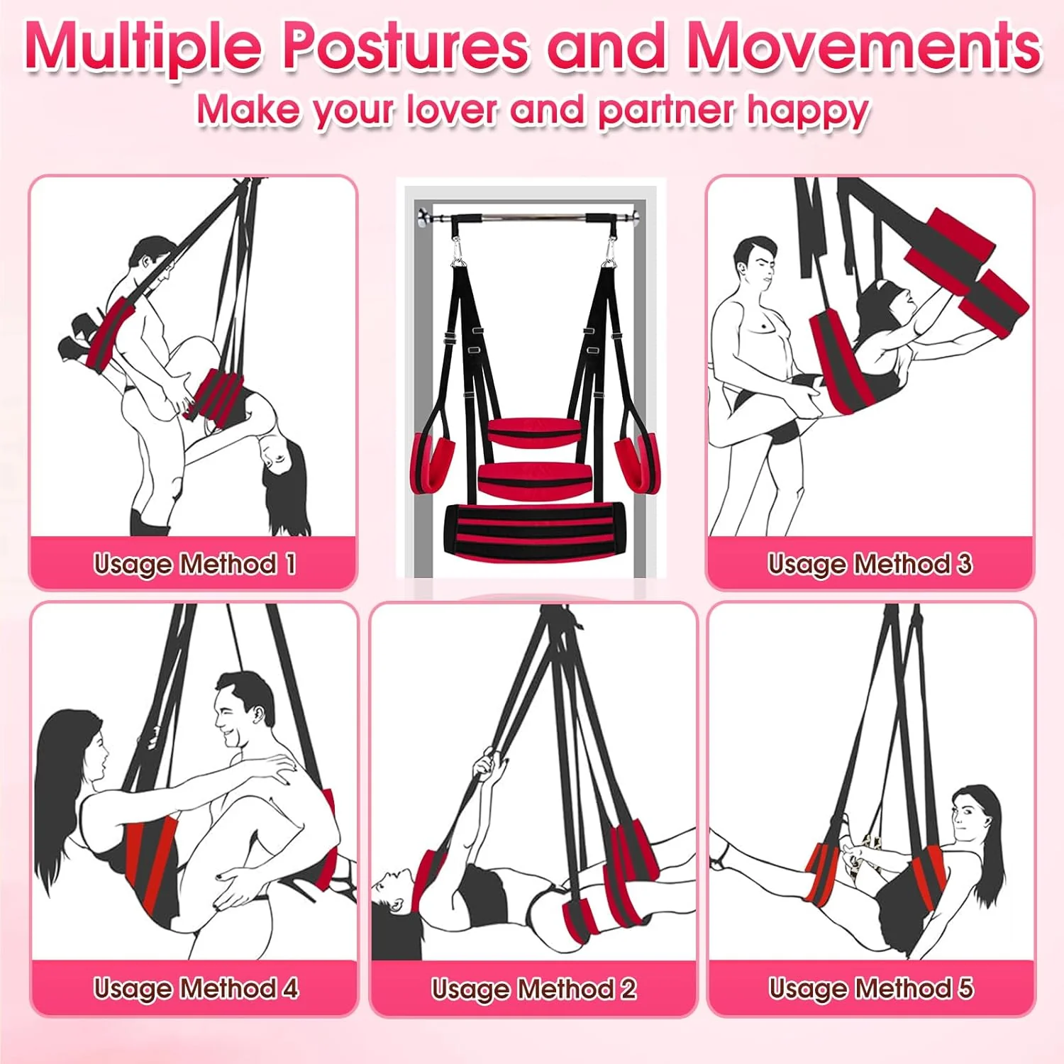 AeroBound Adjustable BDSM Sex Swing for Couples - Image 3