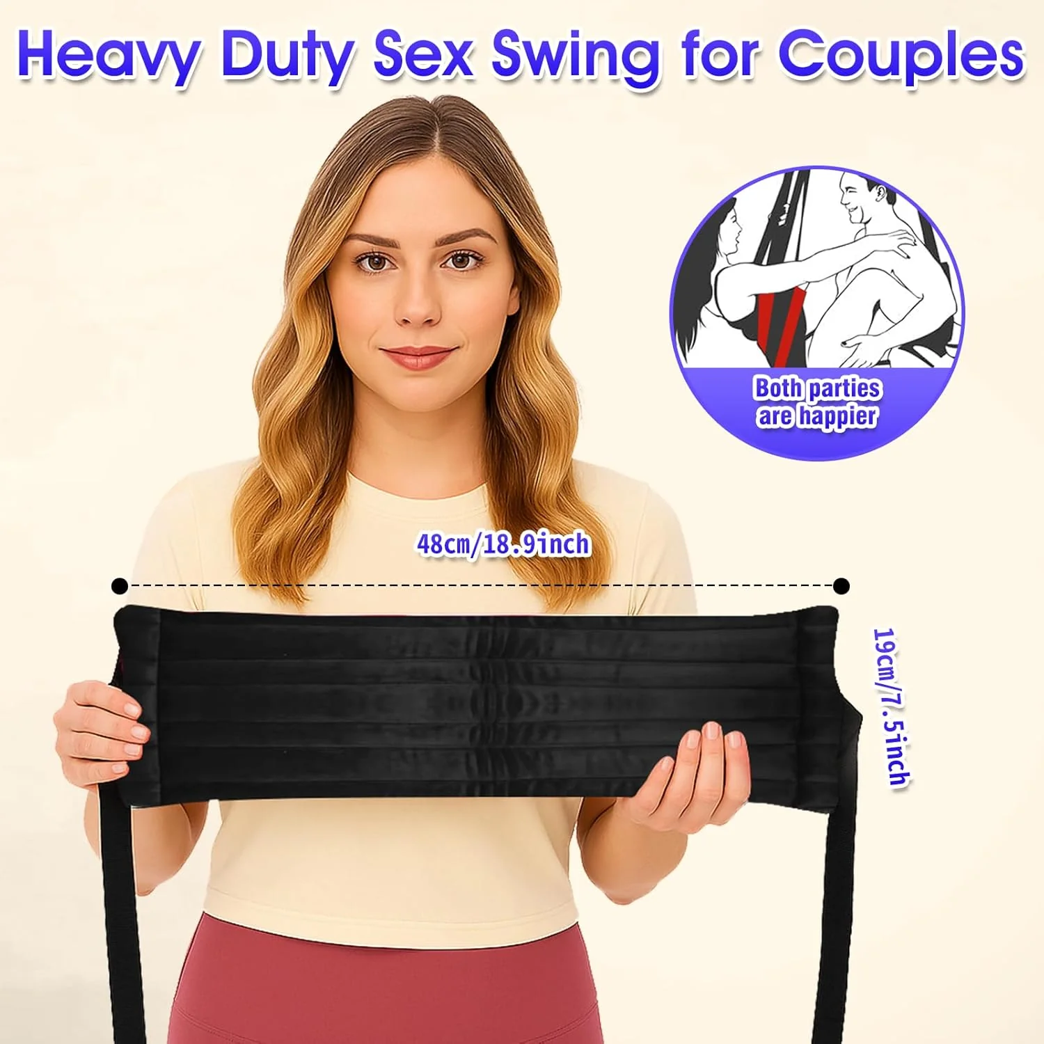 TitanLuxe Heavy Duty 800lb Sex Swing Adjustable - Image 3