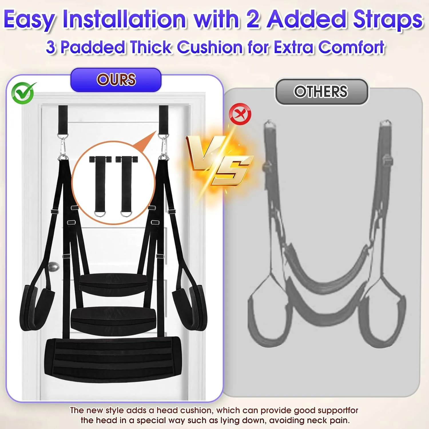 TitanLuxe Heavy Duty 800lb Sex Swing Adjustable - Image 7
