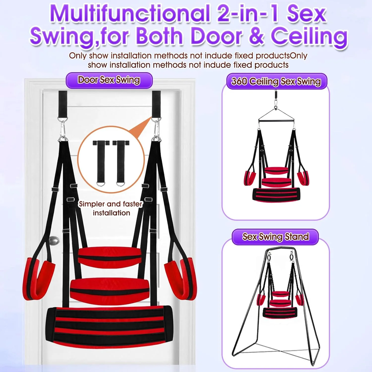 TitanHold Heavy-Duty Sex Swing 800lb Adjustable - Image 2