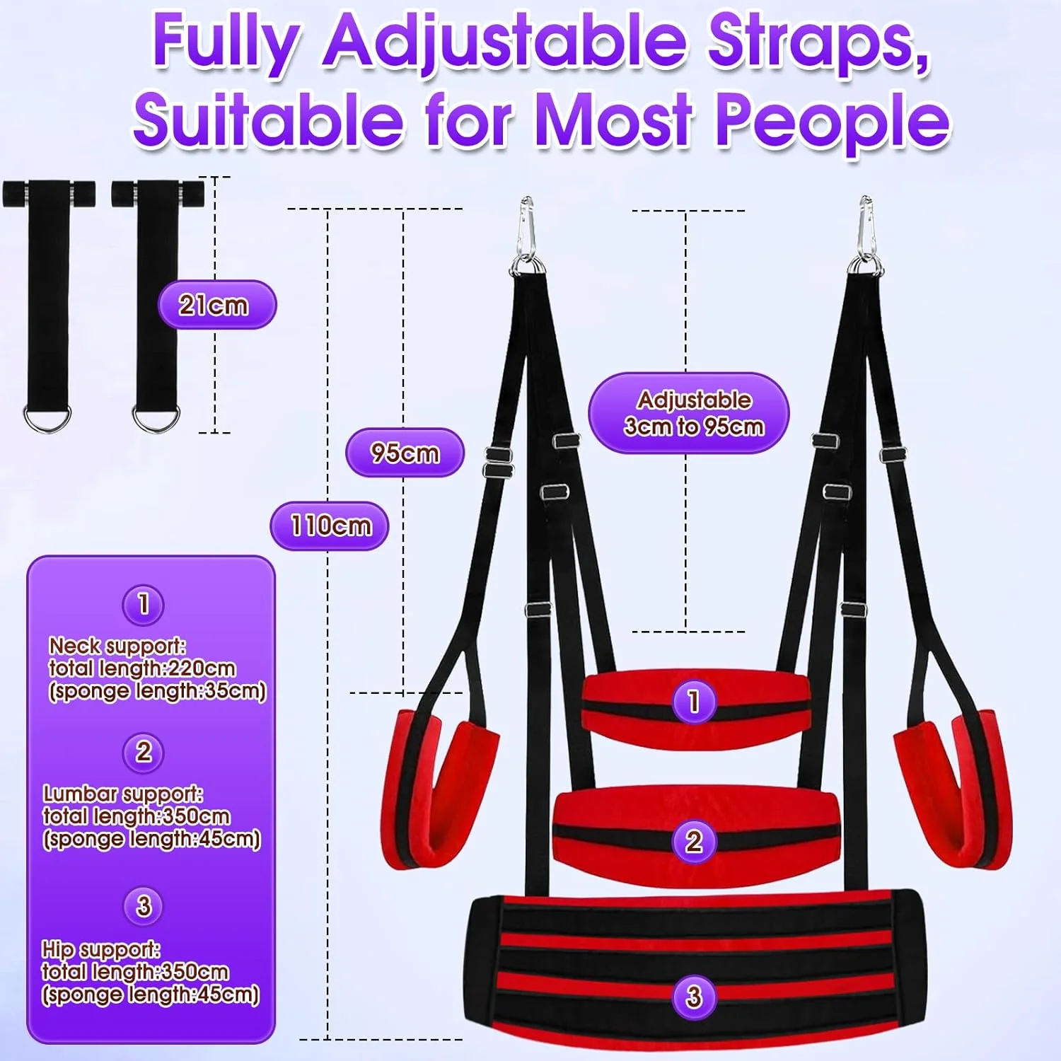 TitanHold Heavy-Duty Sex Swing 800lb Adjustable - Image 5