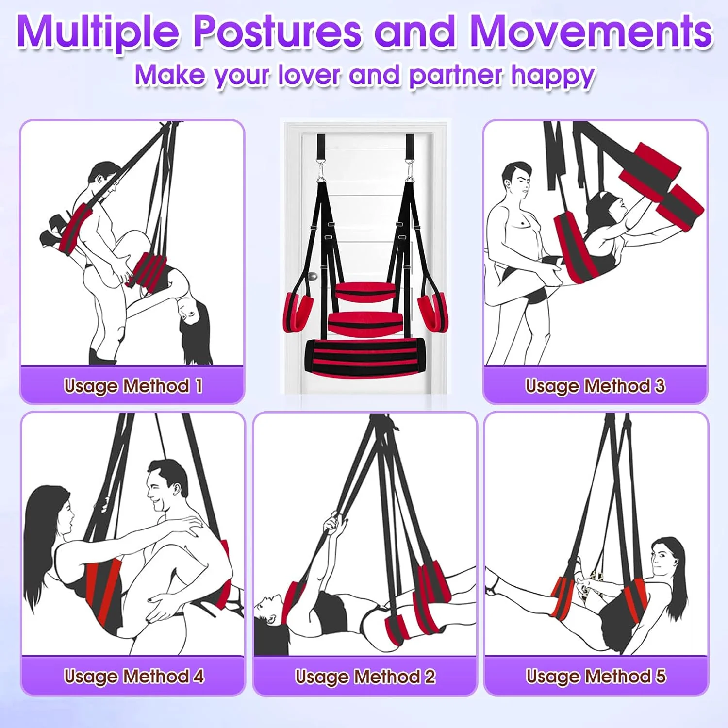 TitanHold Heavy-Duty Sex Swing 800lb Adjustable - Image 6