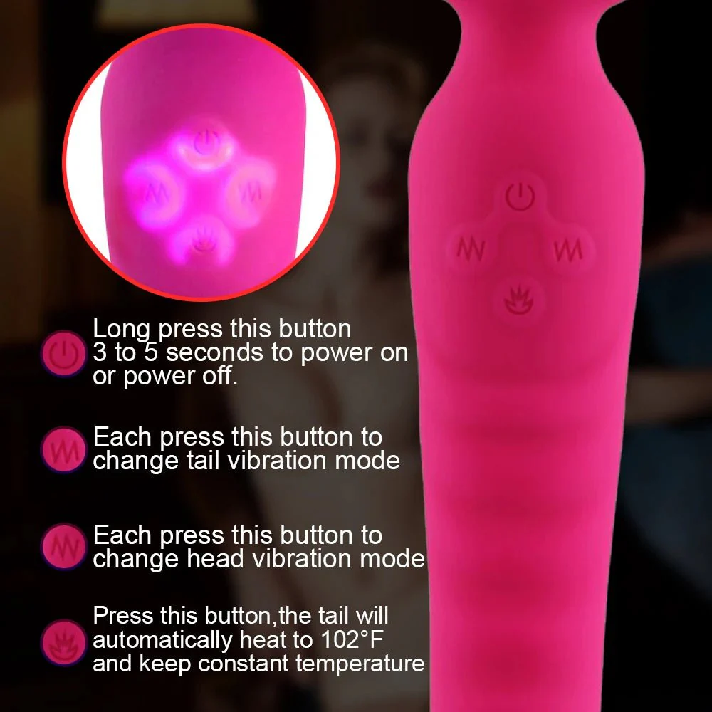 VeloraIgnite Heated Dual Head Wand Vibrator - Image 3