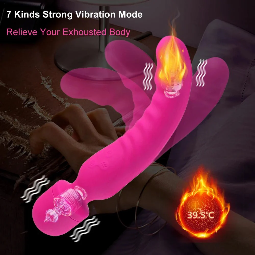 VeloraIgnite Heated Dual Head Wand Vibrator - Image 4