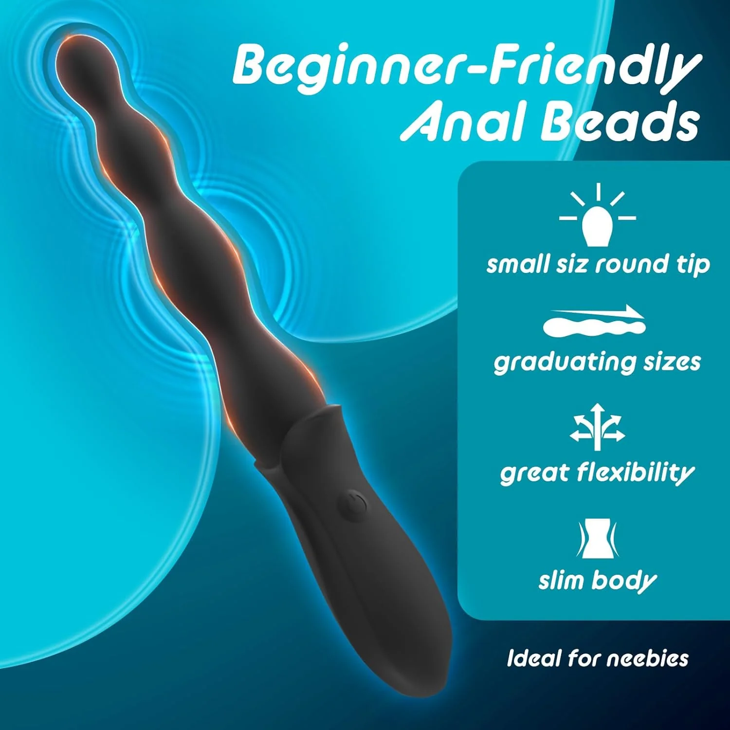 VibeBeads Pro Vibrating Anal Beads Wand - Image 2