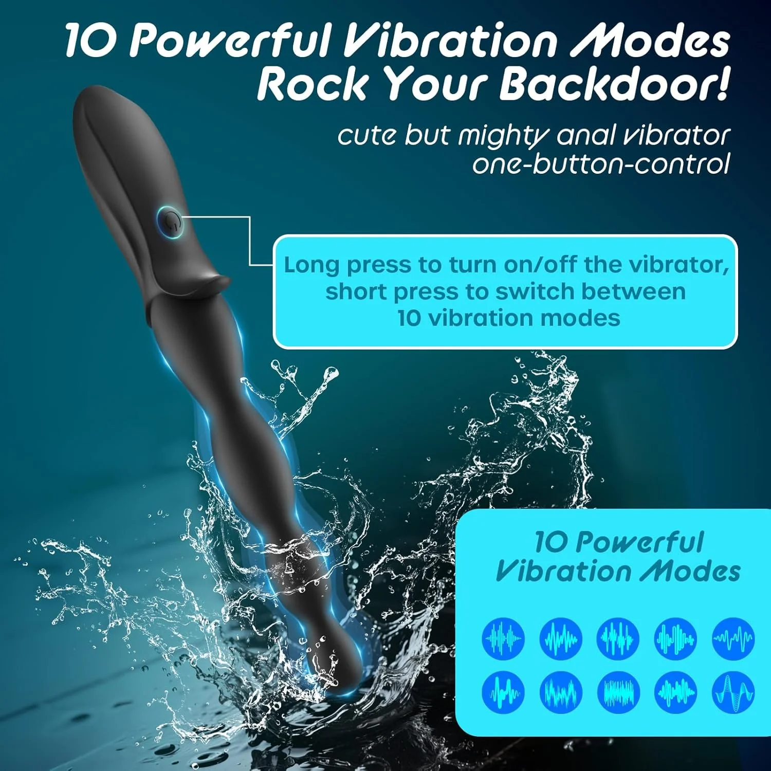 VibeBeads Pro Vibrating Anal Beads Wand - Image 4
