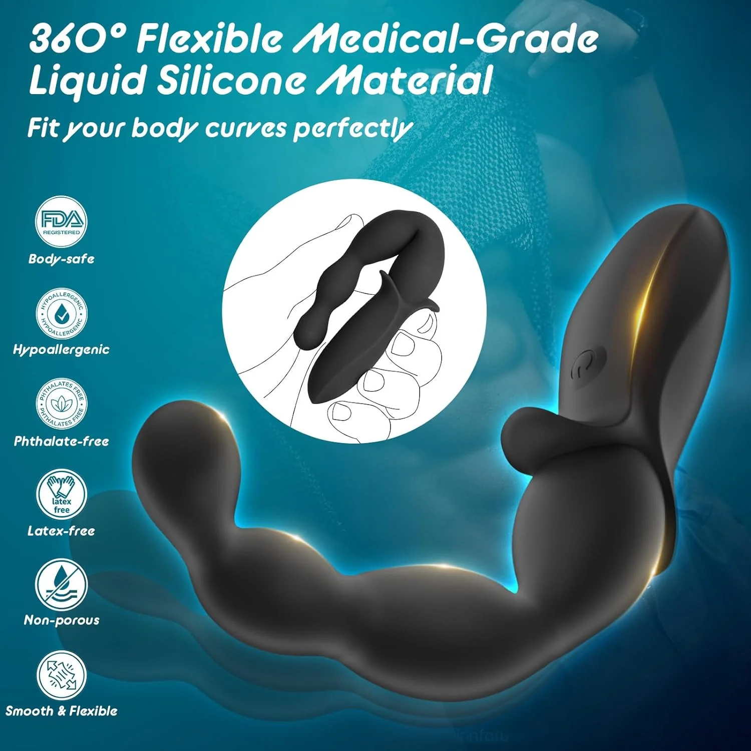 VibeBeads Pro Vibrating Anal Beads Wand - Image 5