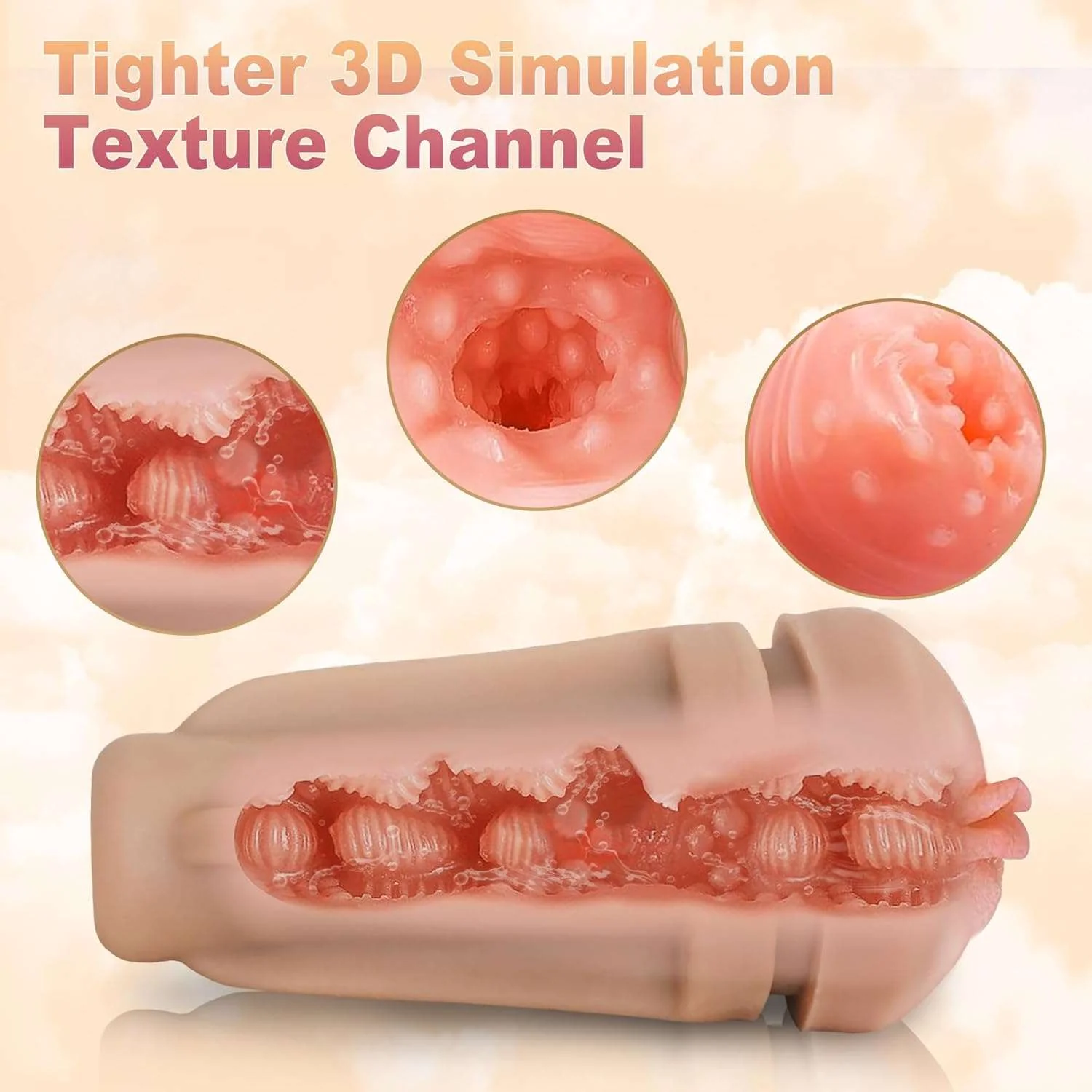 VibeMate Textured Pocket Pussy Male Masturbator - Image 2