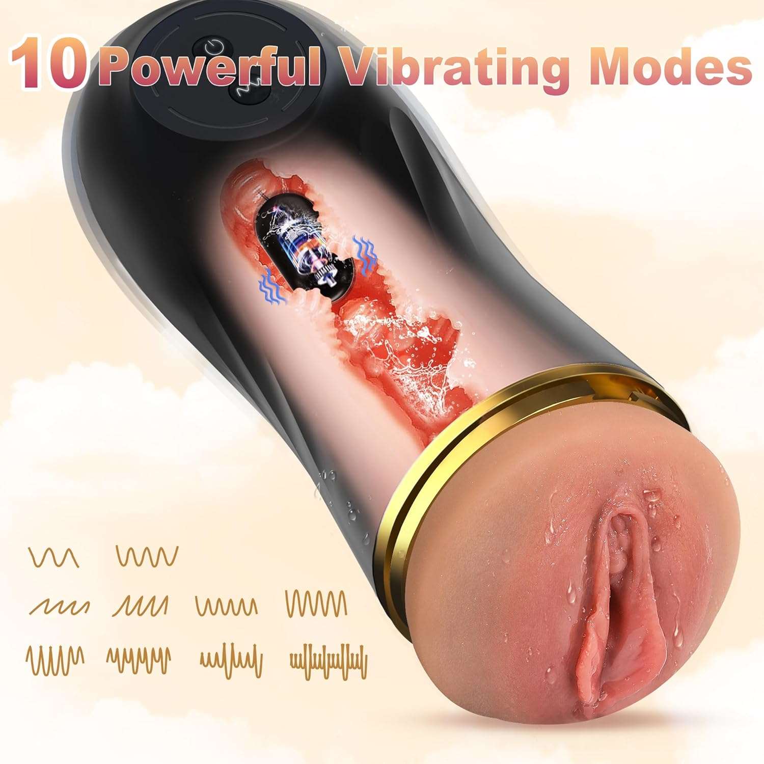 VibeMate Textured Pocket Pussy Male Masturbator - Image 3