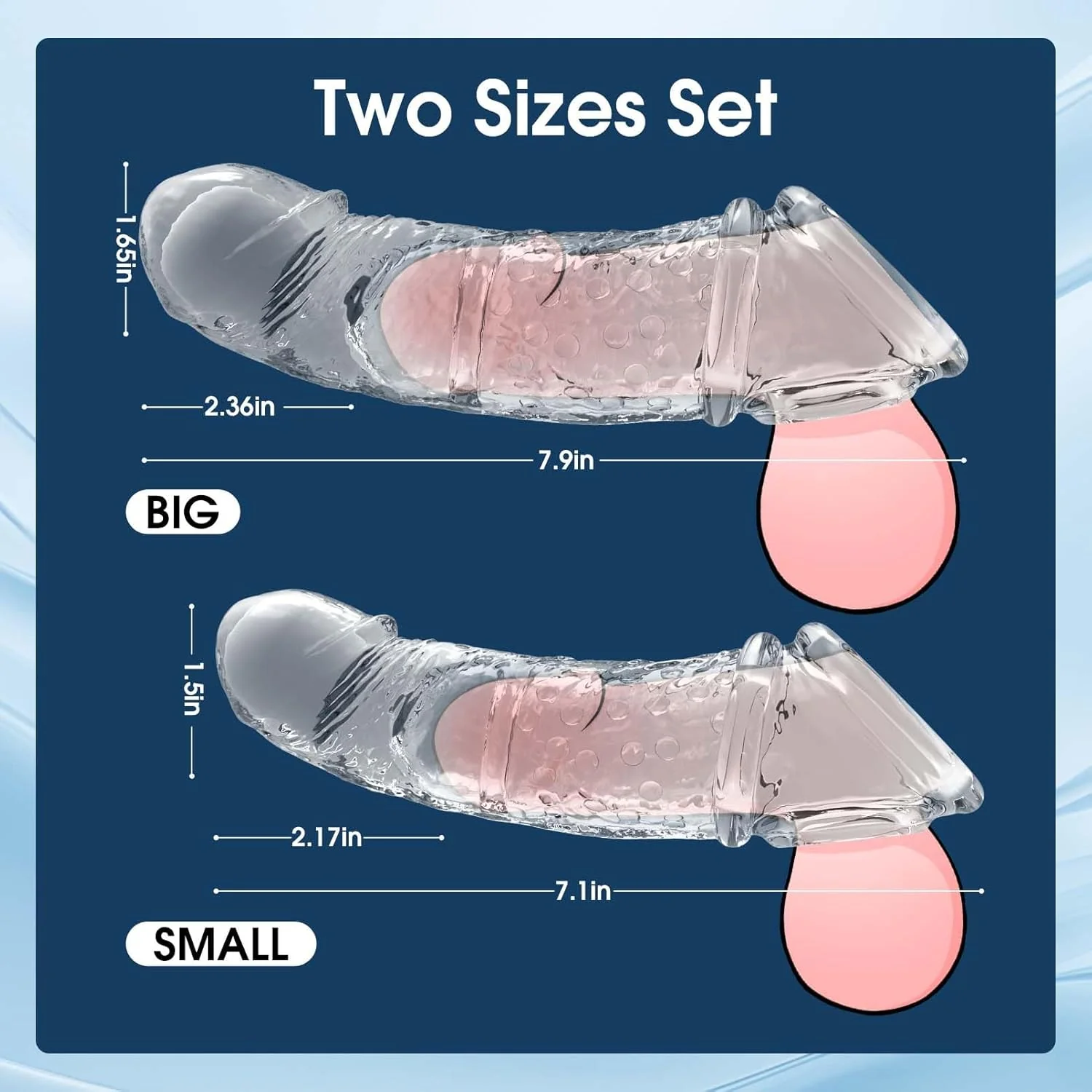VibeX 4-in-1 transparent Vibrating Penis Sleeve - Image 7