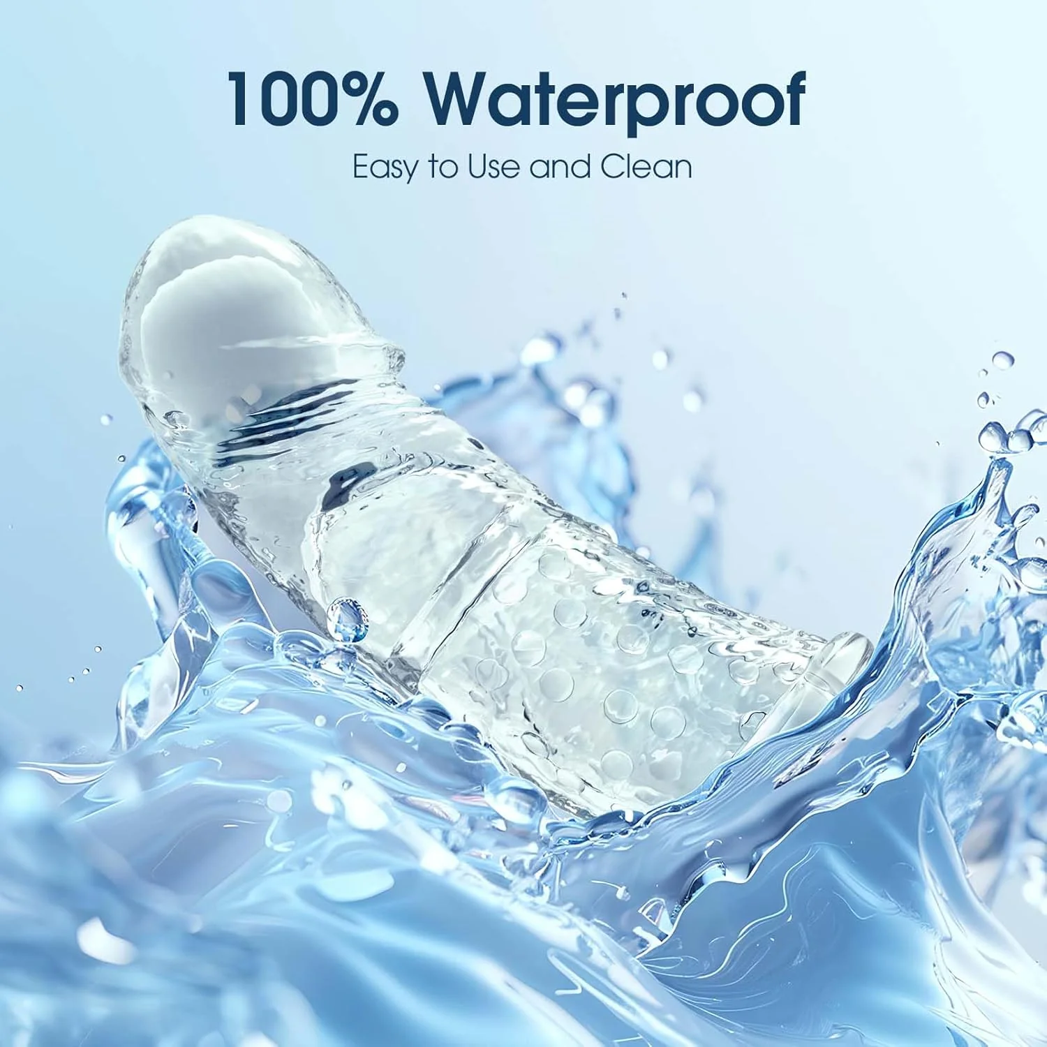 VibeX 4-in-1 transparent Vibrating Penis Sleeve - Image 8