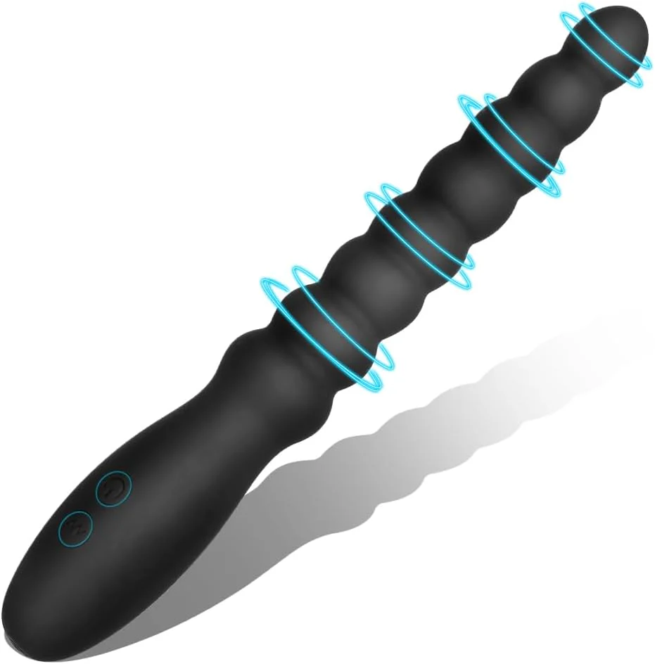 VelvetPulse Rechargeable Vibrating Anal Beads Wand Plug - Image 2