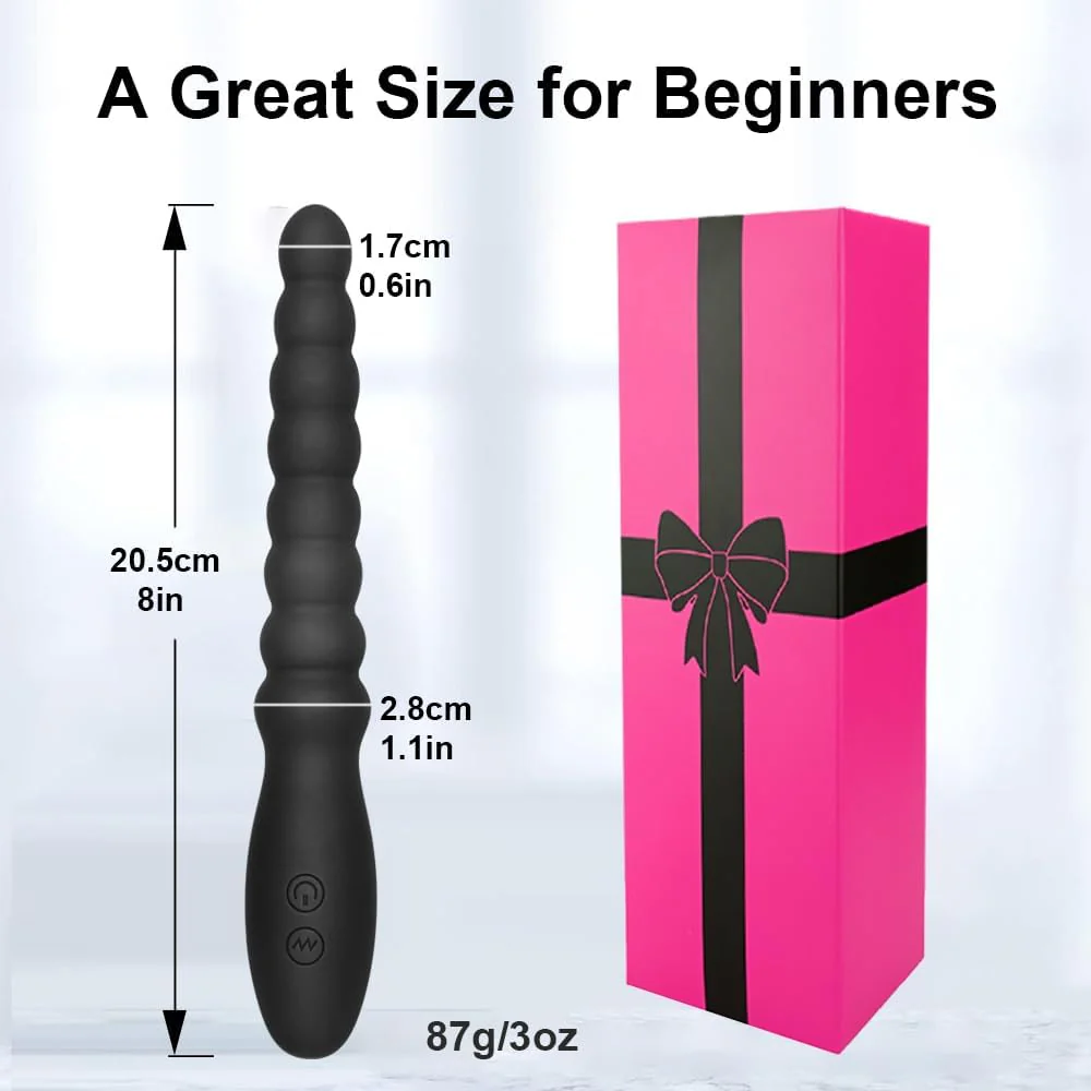 VelvetPulse Rechargeable Vibrating Anal Beads Wand Plug - Image 3