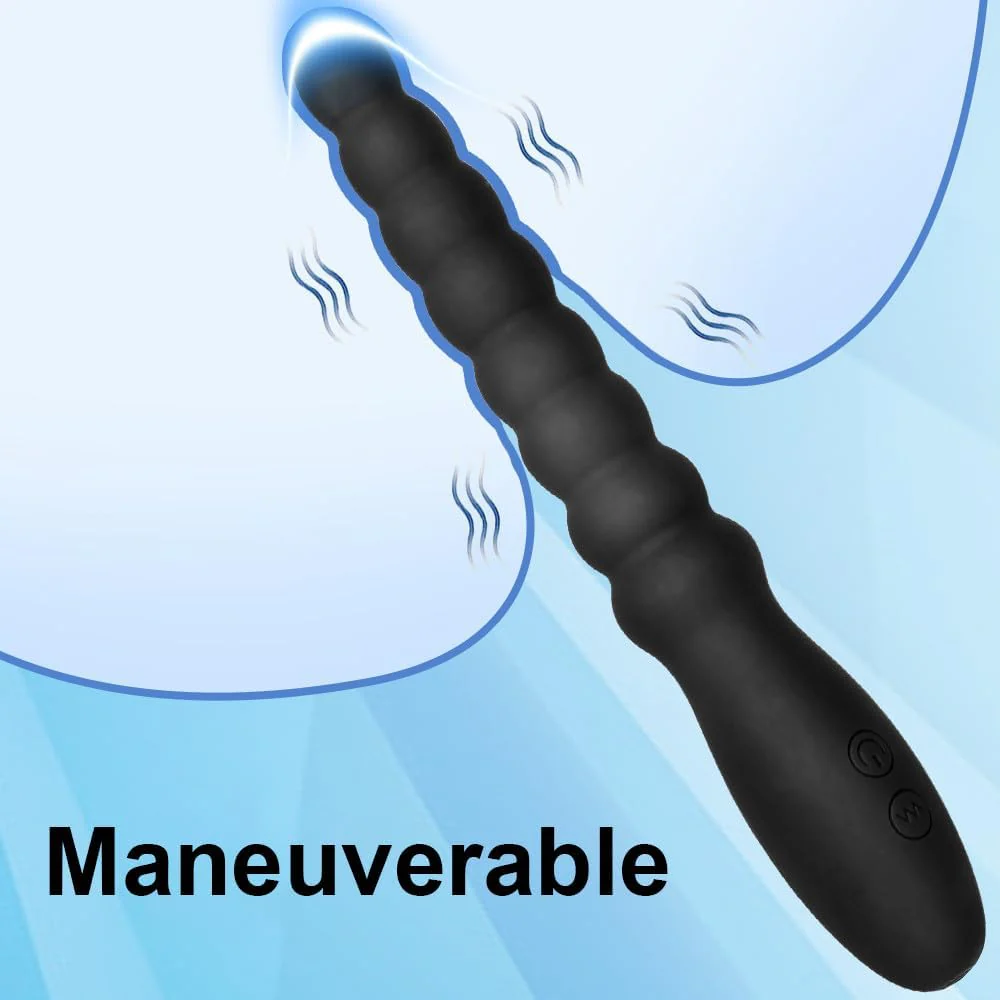 VelvetPulse Rechargeable Vibrating Anal Beads Wand Plug - Image 5
