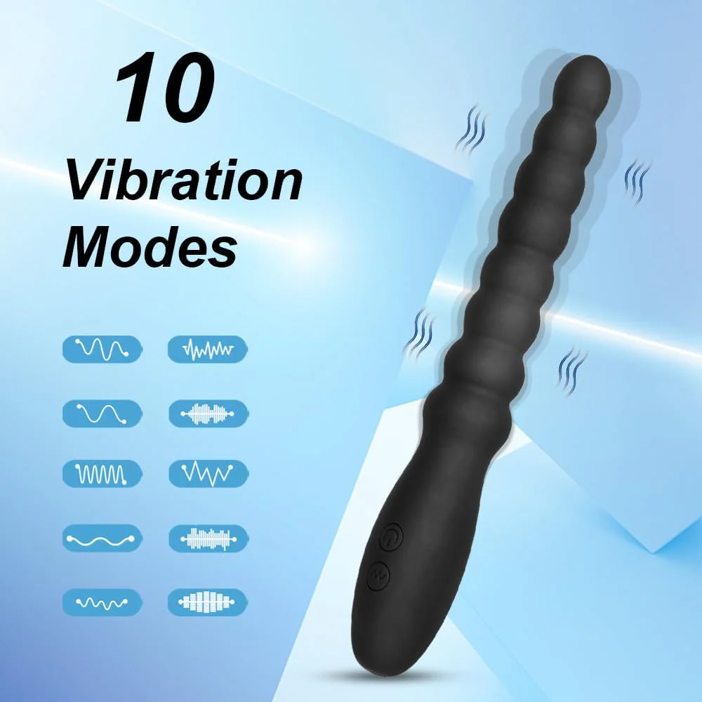 VelvetPulse Rechargeable Vibrating Anal Beads Wand Plug - Image 7