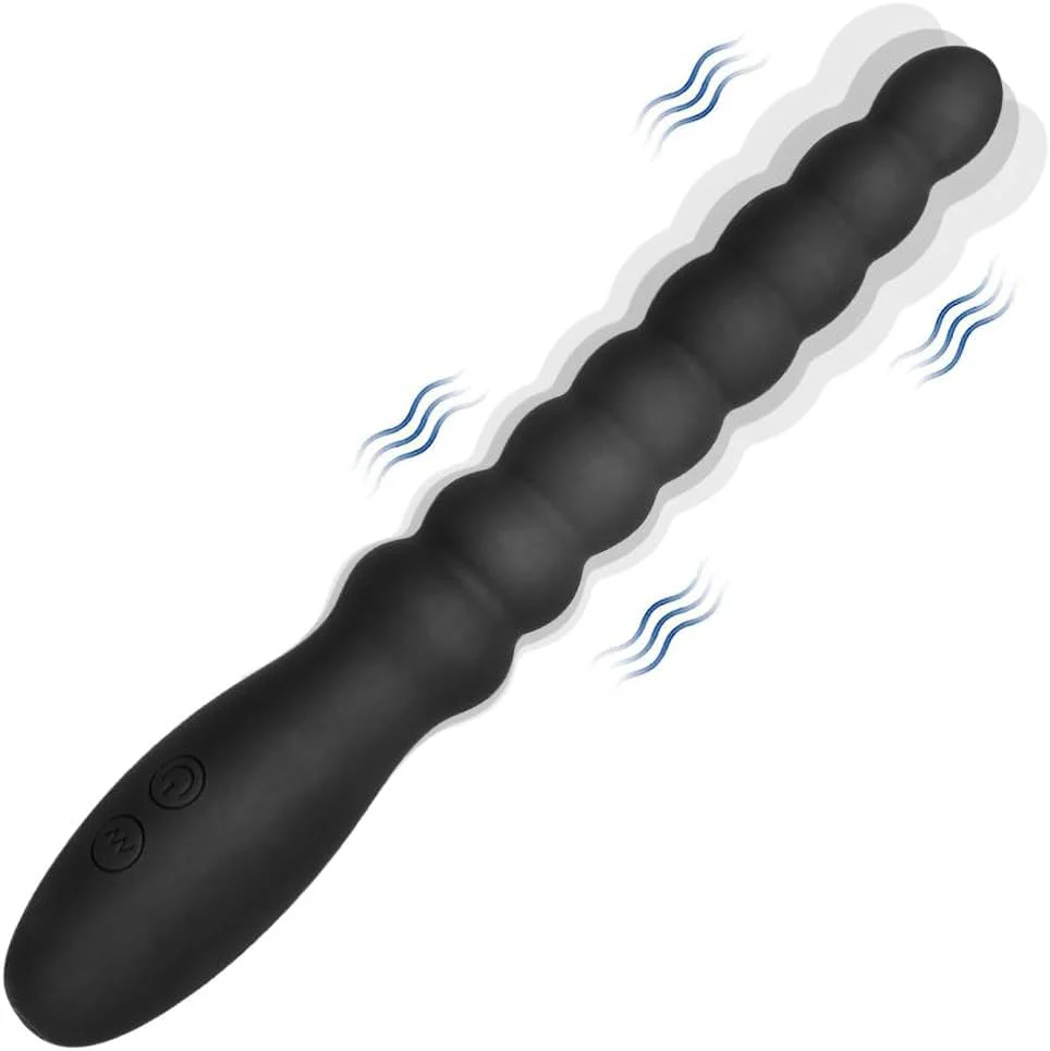 VelvetPulse Rechargeable Vibrating Anal Beads Wand Plug - Image 8