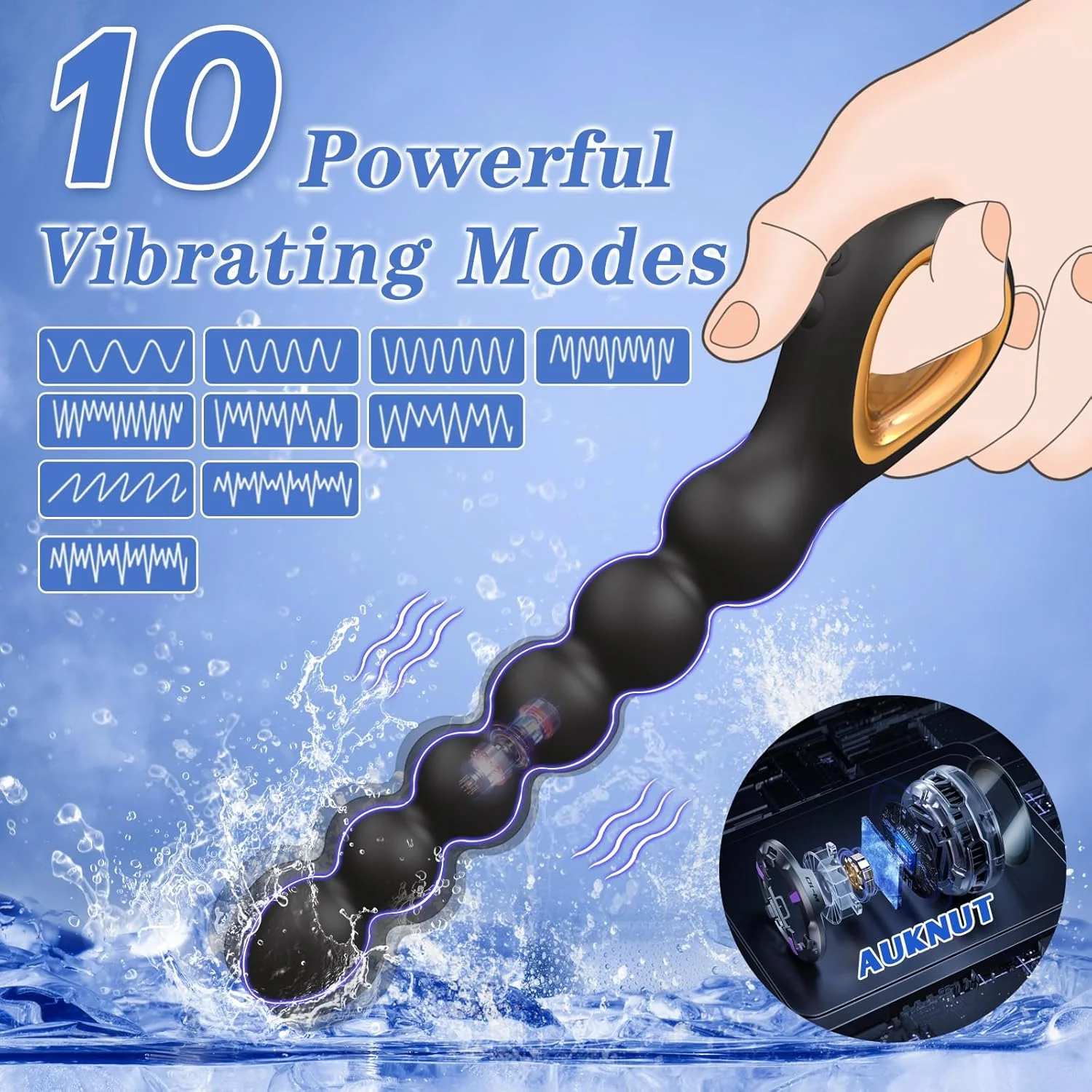 SilkJiggle Rechargeable Vibrating Anal Beads Plug - Image 2