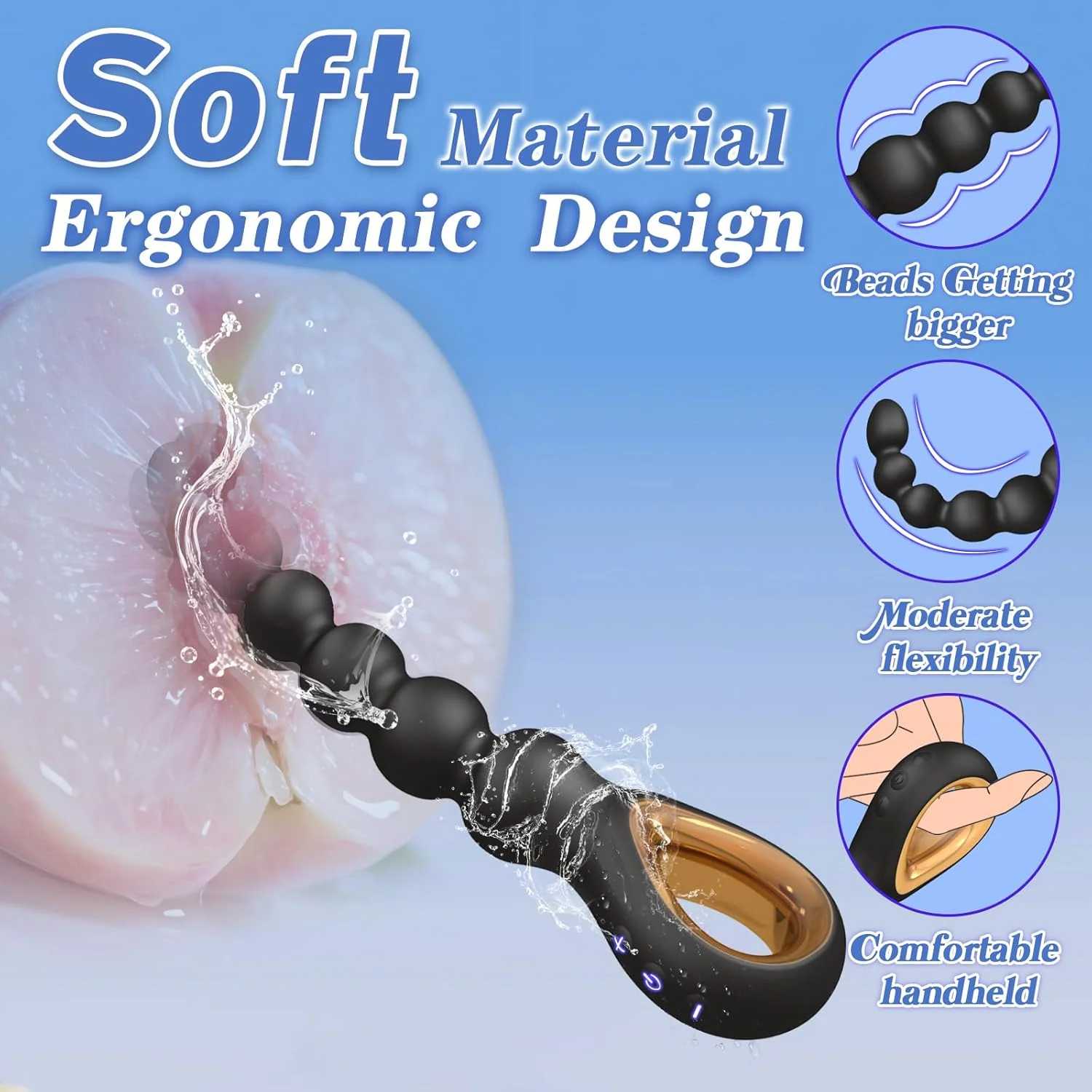 SilkJiggle Rechargeable Vibrating Anal Beads Plug - Image 3
