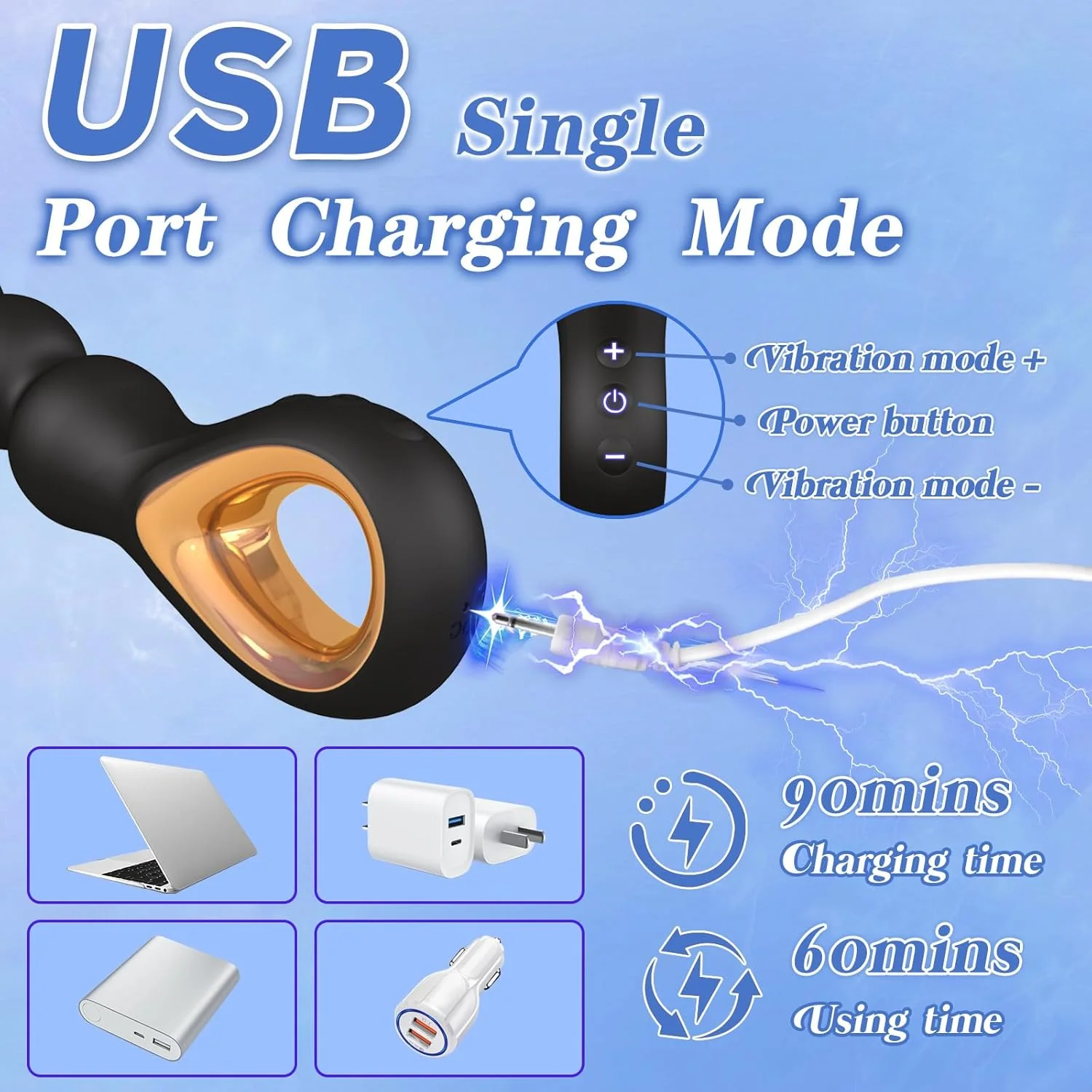 SilkJiggle Rechargeable Vibrating Anal Beads Plug - Image 5