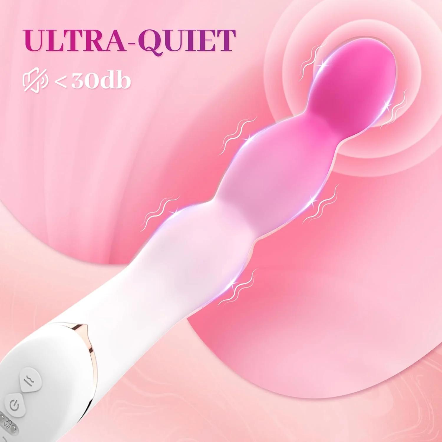 PulseWave Vibrating Anal Beads Wand - Image 3