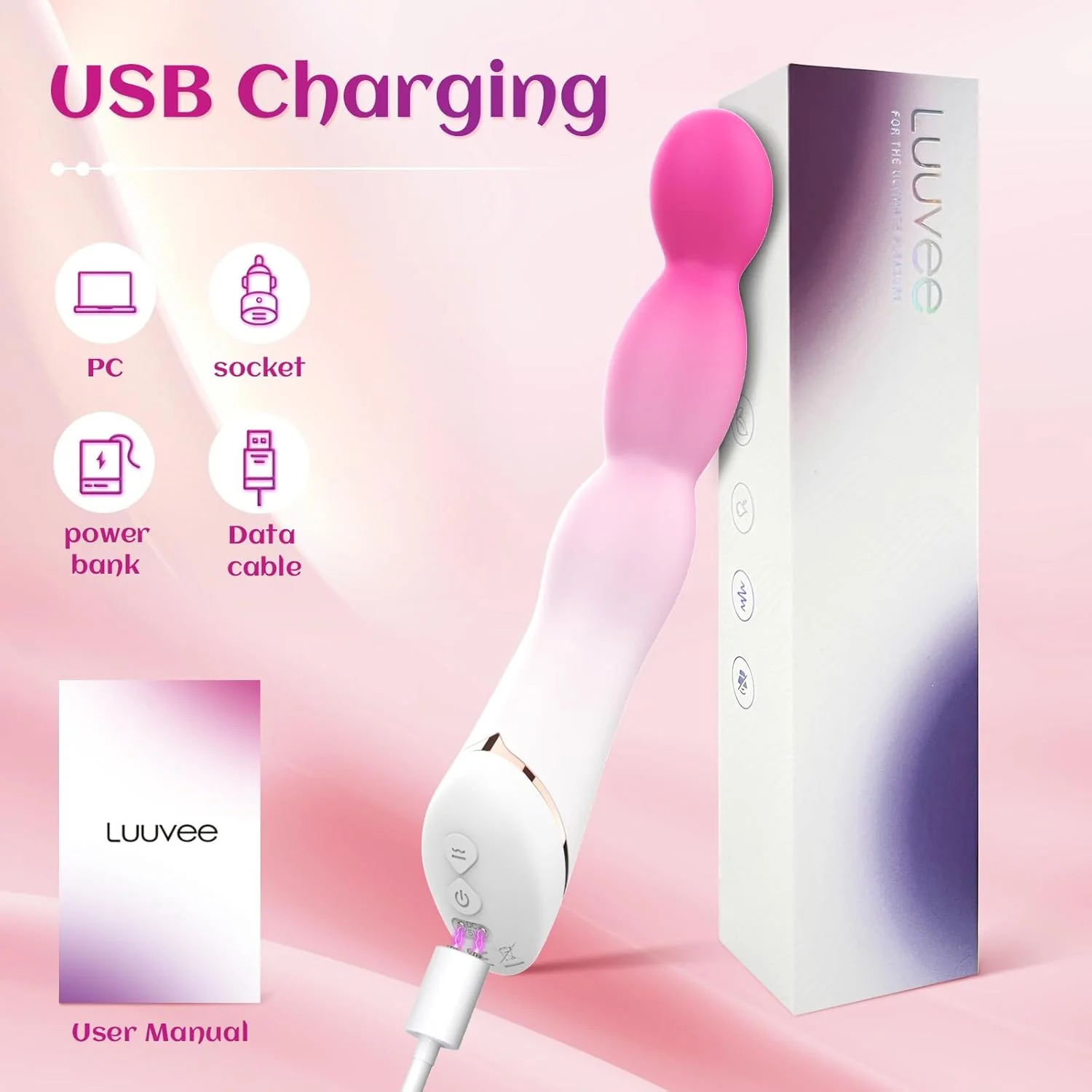 PulseWave Vibrating Anal Beads Wand - Image 5