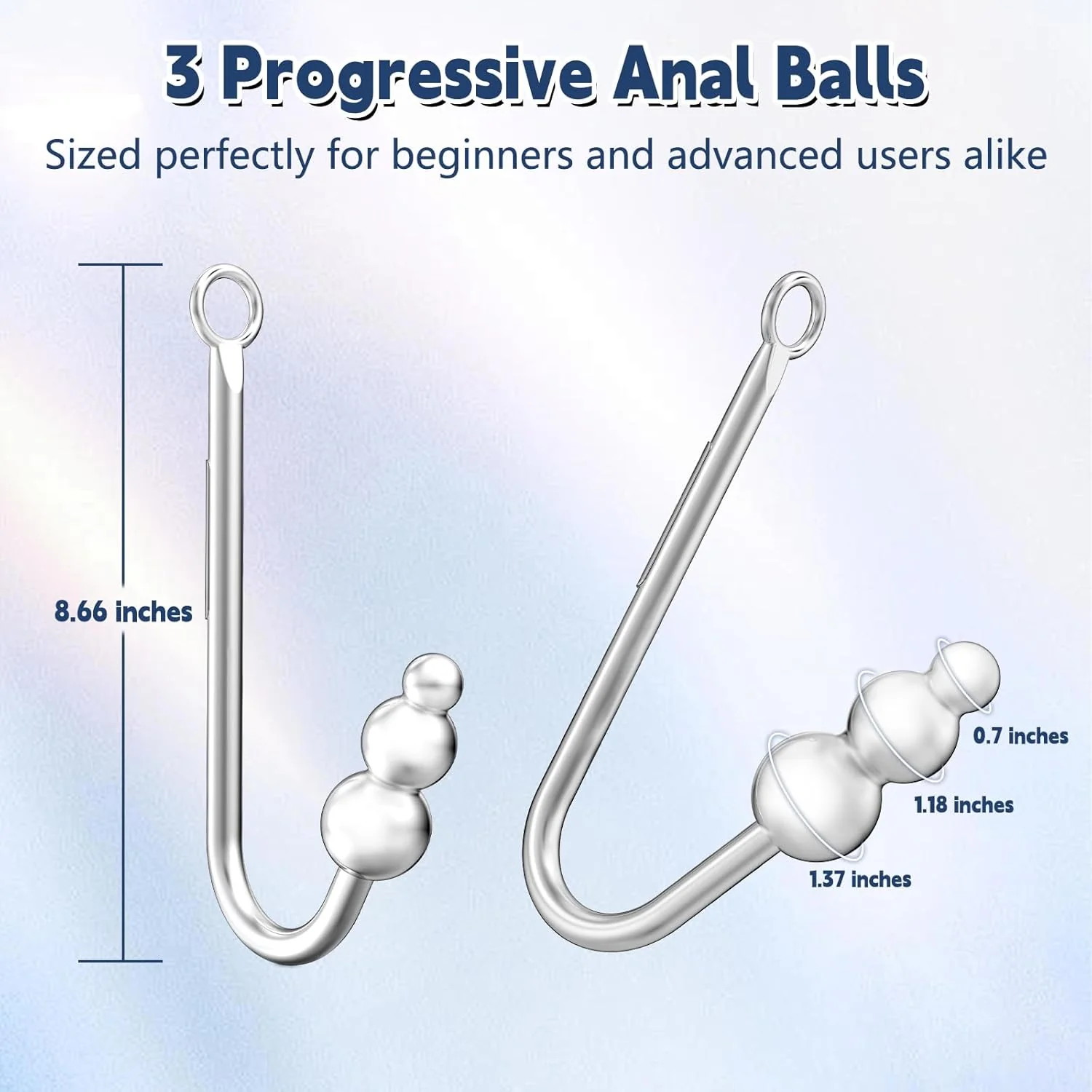 VibeSteel Vibrating Anal Hook Plug 3 Balls 9 Modes - Image 6