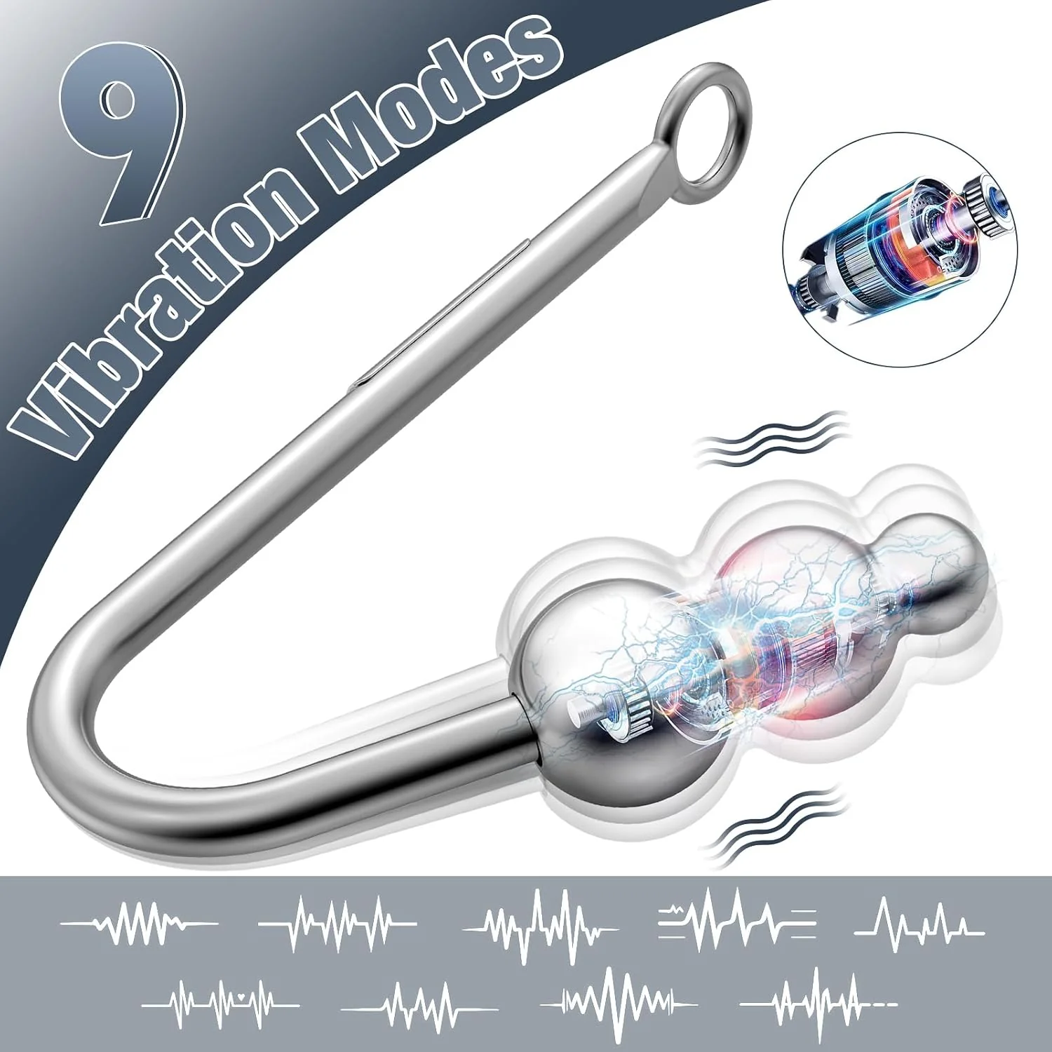 VibeHook Vibrating Anal Hook Bondage Kit with Gag & Cuffs - Image 2