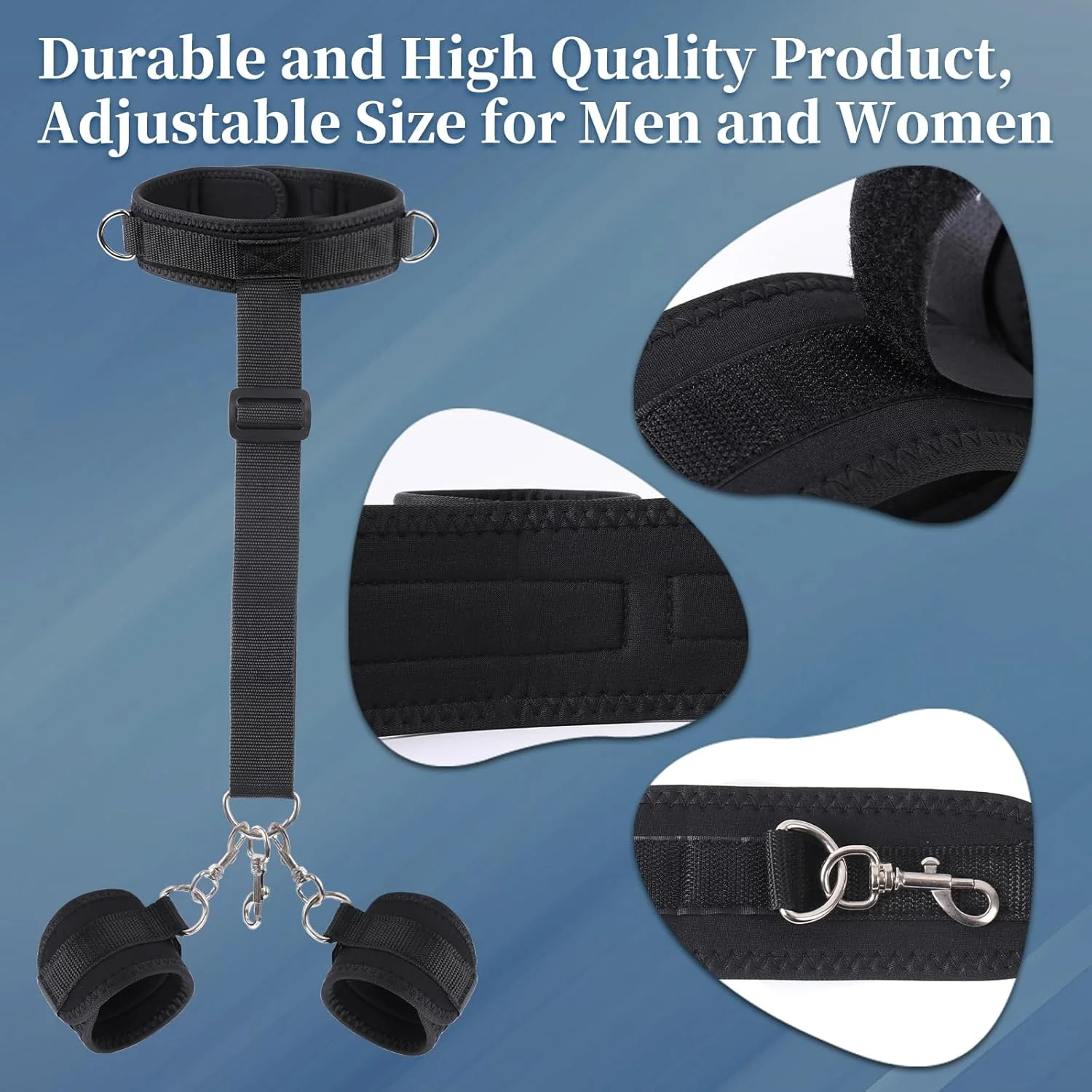 SubVibe Vibrating Anal Hook Neck-Wrist Bondage Kit - Image 4