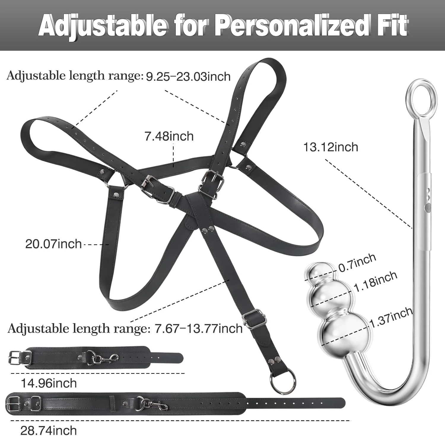 TotalControl Vibrating Anal Hook Sling Restraint Kit - Image 6