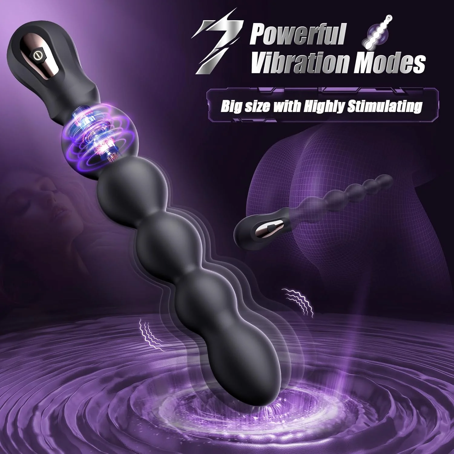 DeepWave Large Vibrating Anal Beads Prostate Massager - Image 2