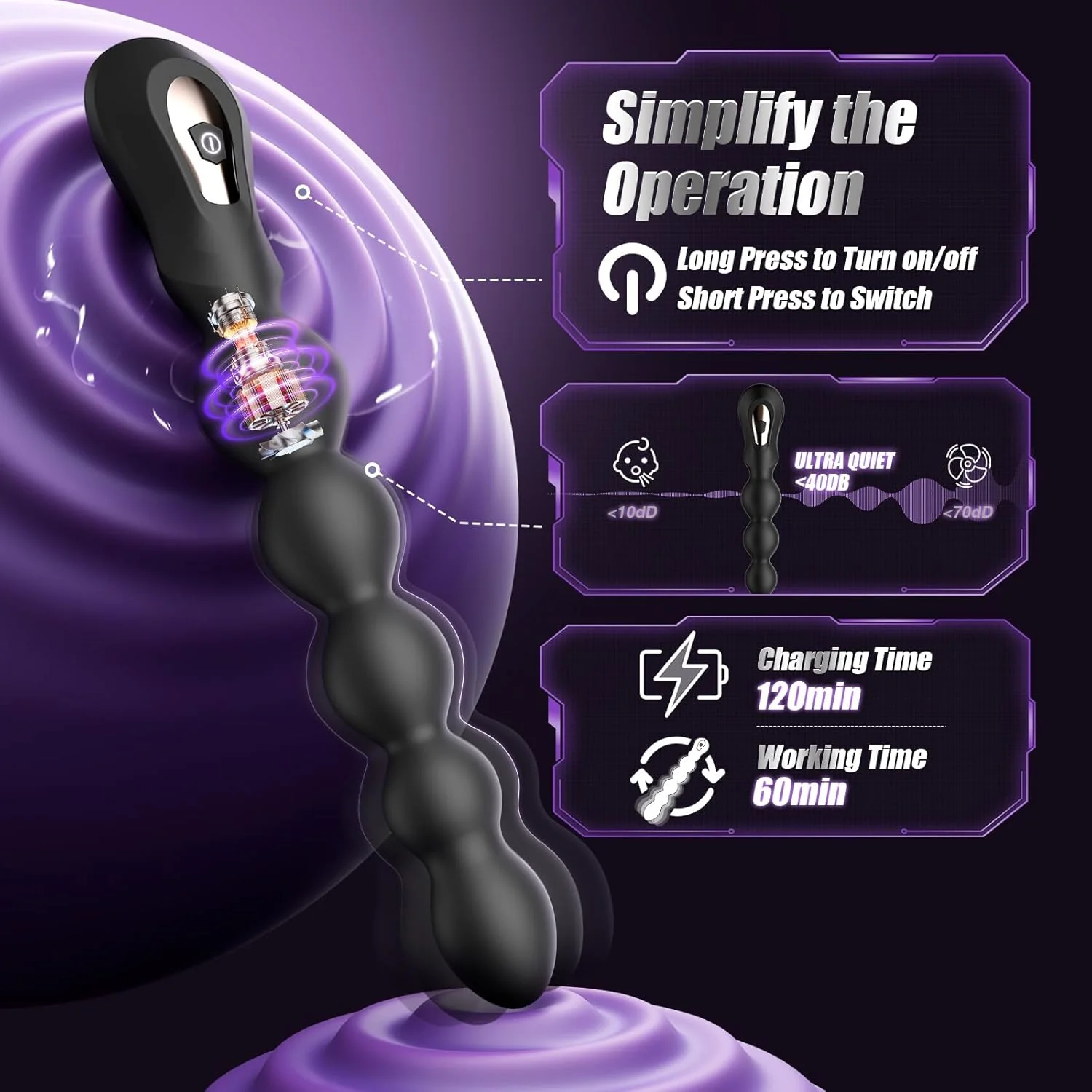 DeepWave Large Vibrating Anal Beads Prostate Massager - Image 7