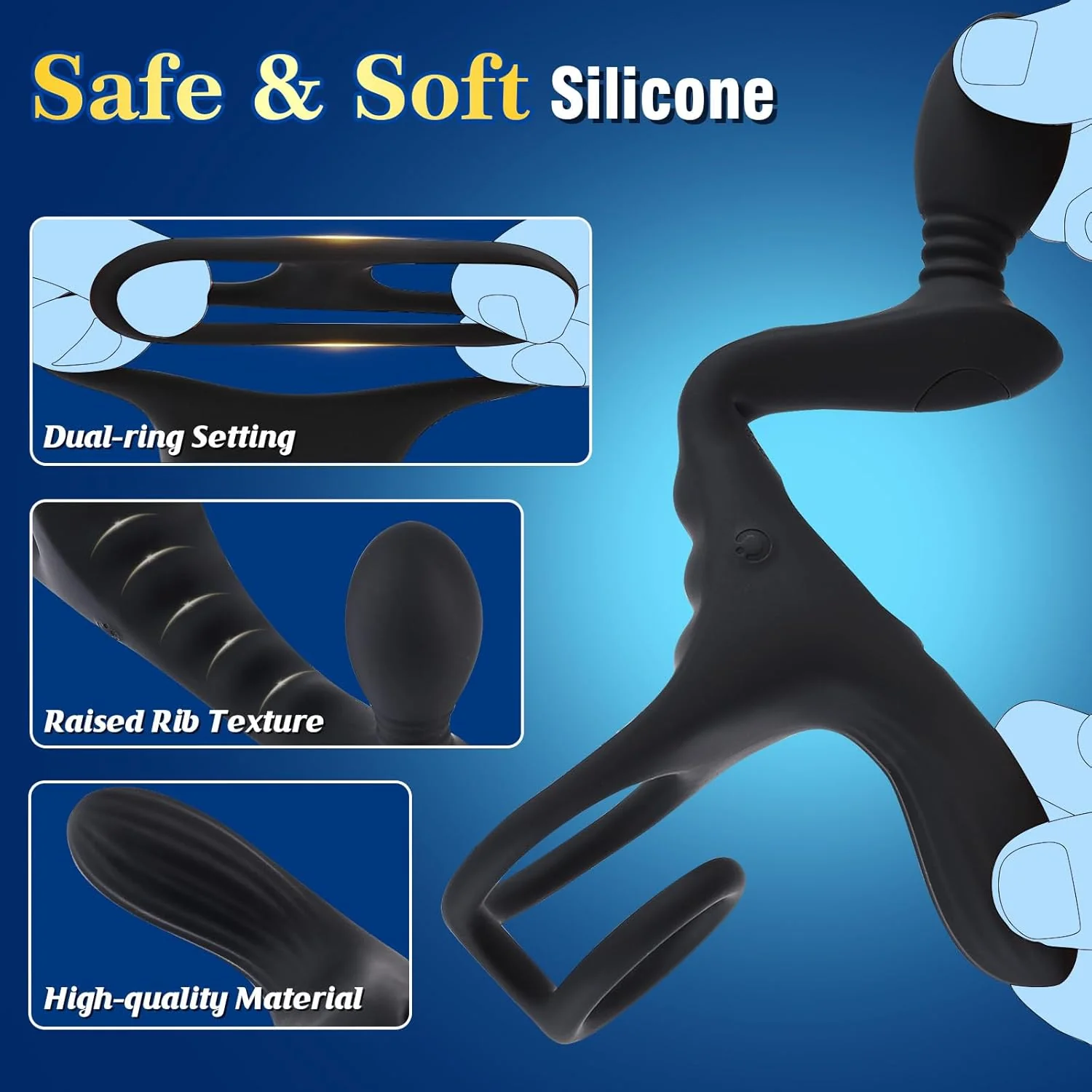 PulseCoreX Prostate Massager Cock Ring 7 Modes Remote Waterproof - Image 5