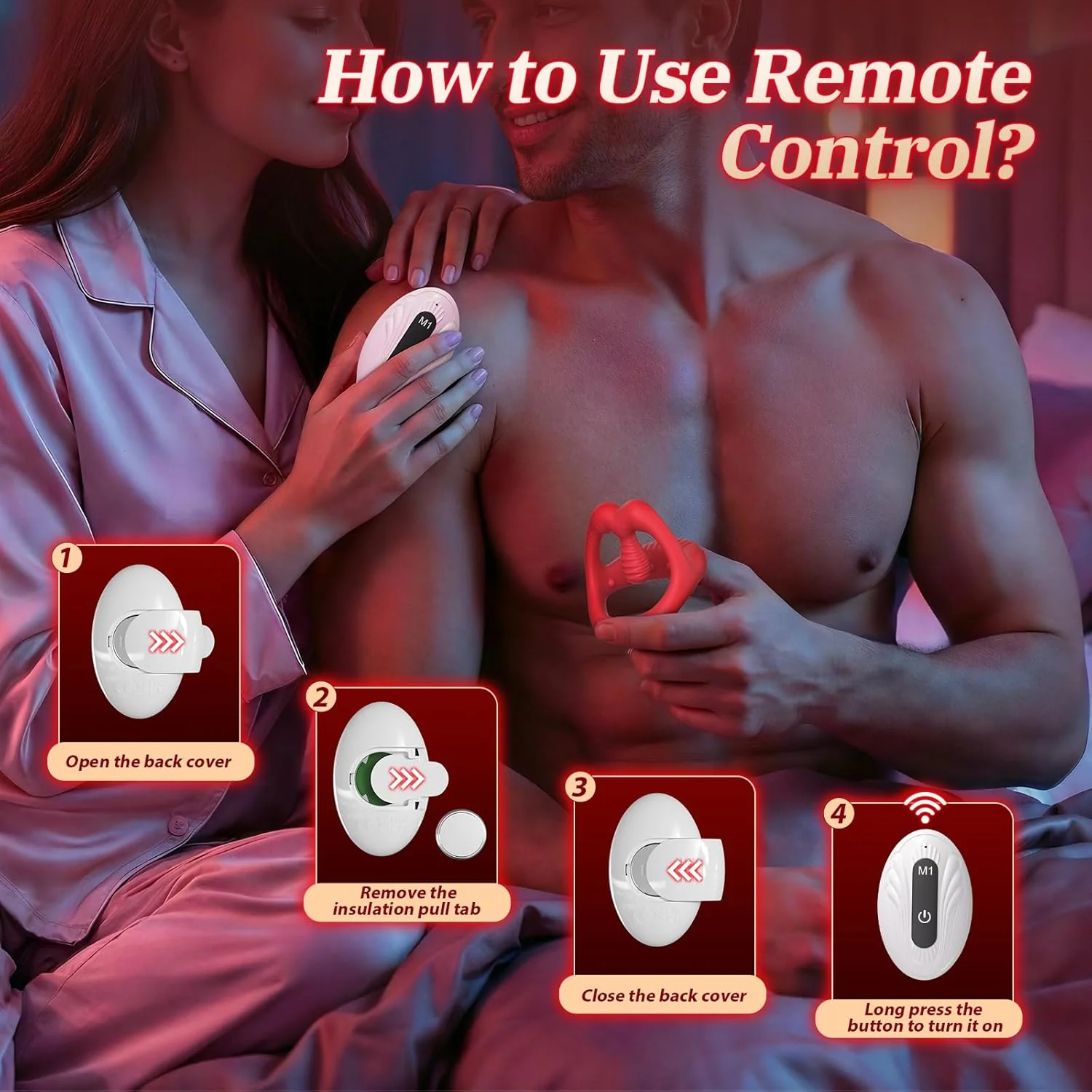 OrbitalFlex Cock Ring Adjustable Clit Stimulator Remote 9 Modes - Image 5