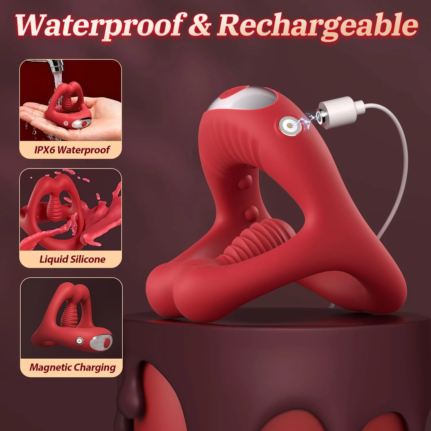 OrbitalFlex Cock Ring Adjustable Clit Stimulator Remote 9 Modes - Image 8