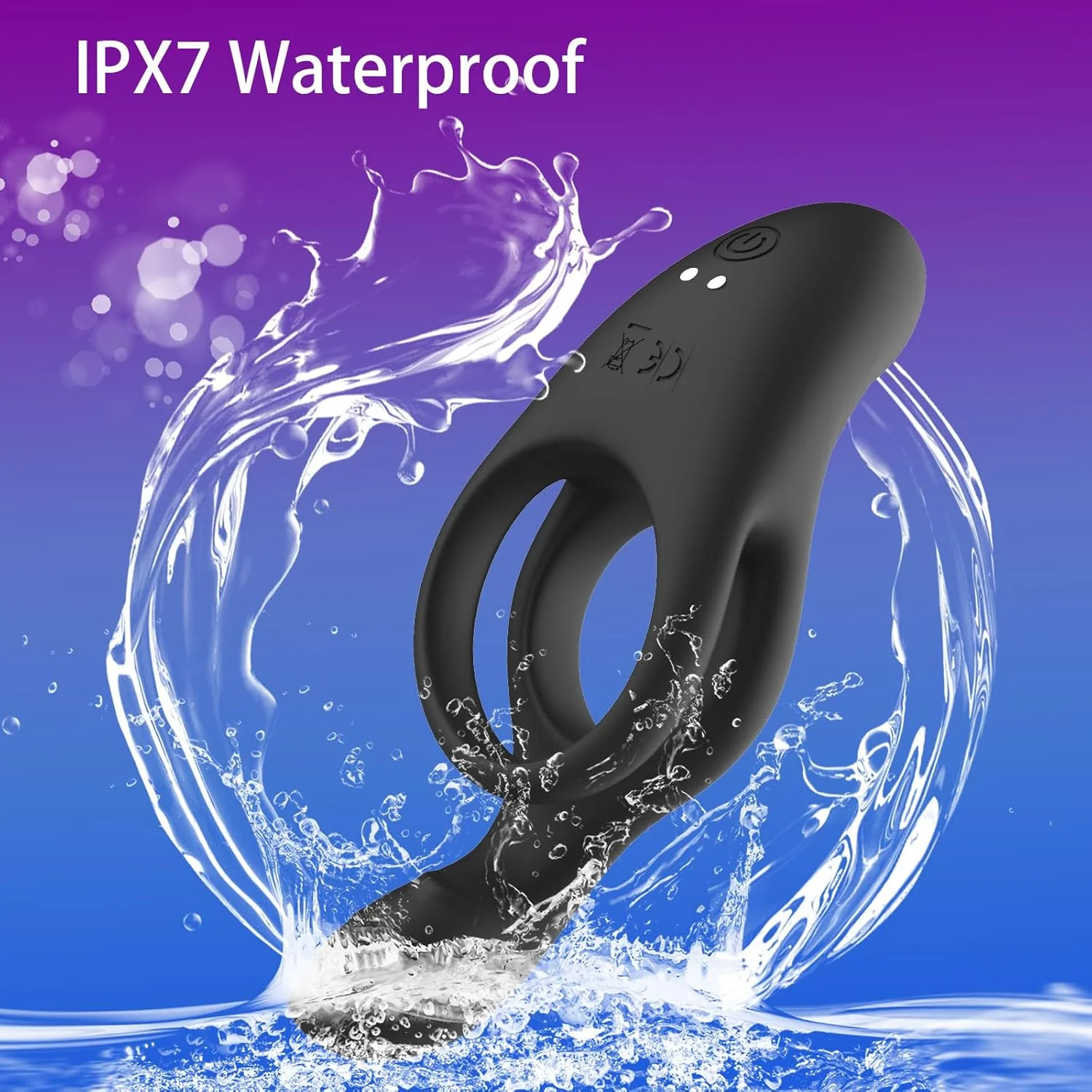 ApexSync Vibrating Cock Ring Dual Silicone Clit Stimulator - Image 4
